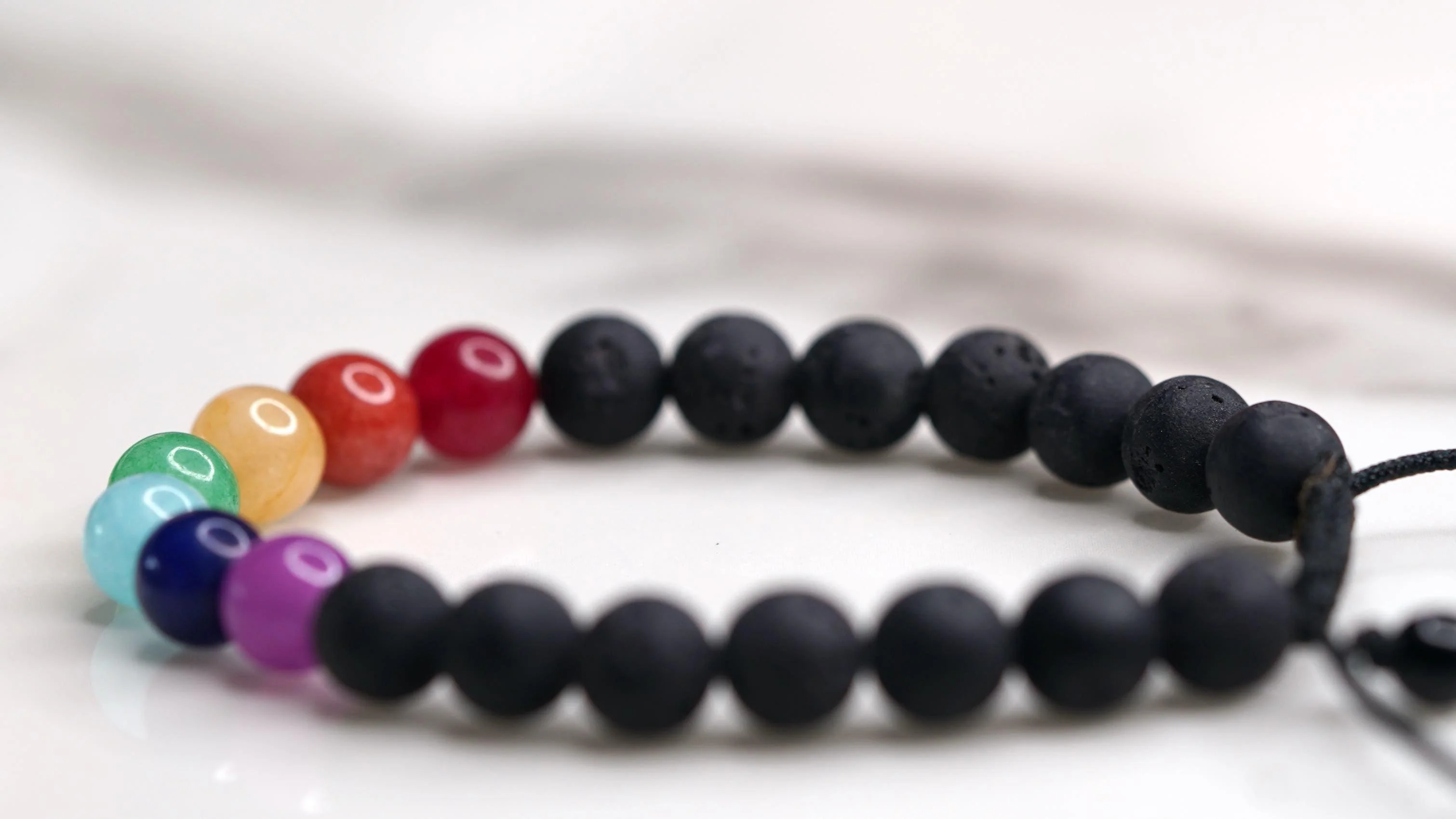 7 Chakra set Bracelet | Chakra Lava Bead Bracelet - Image 4