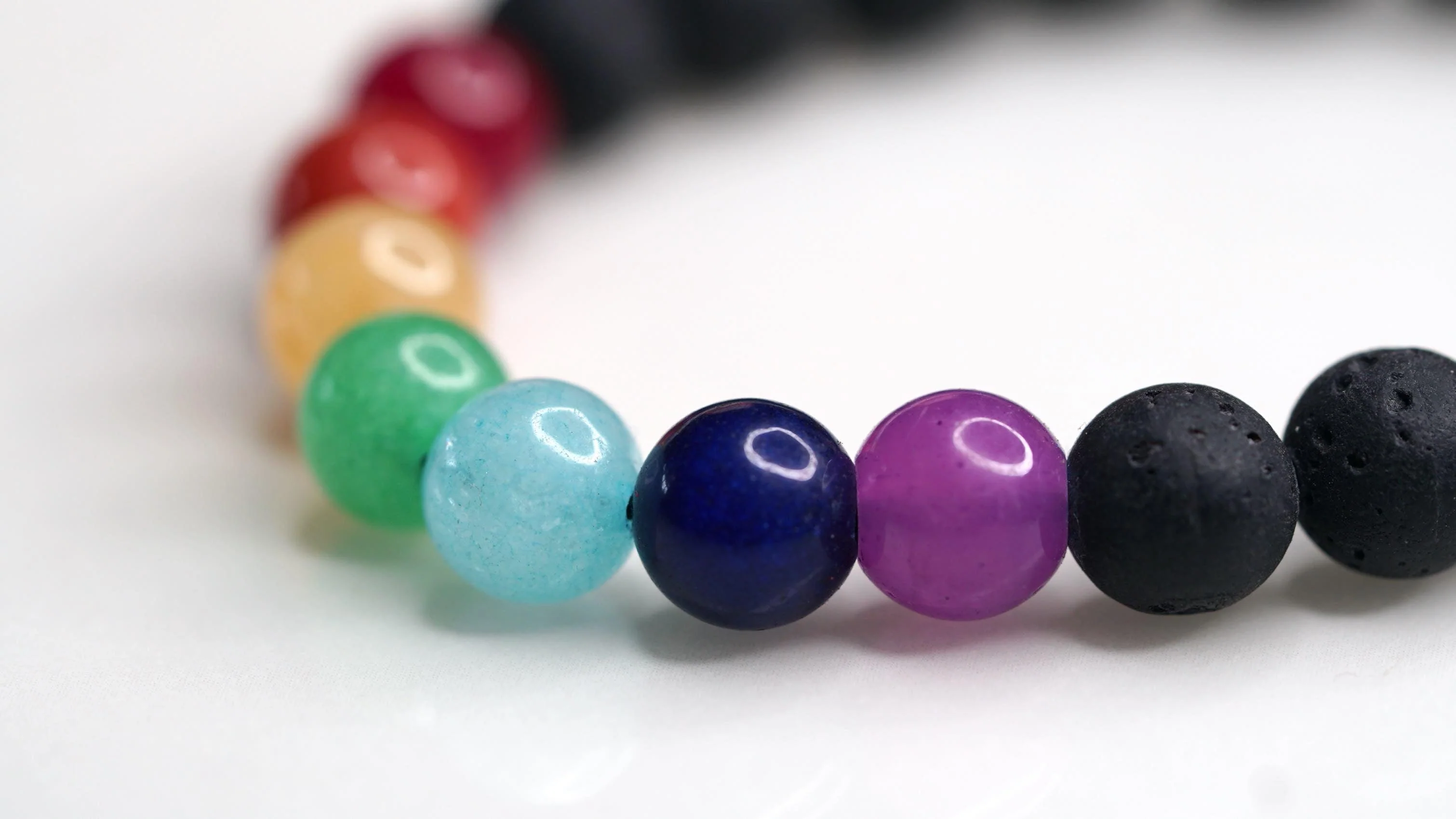 7 Chakra set Bracelet | Chakra Lava Bead Bracelet - Image 5