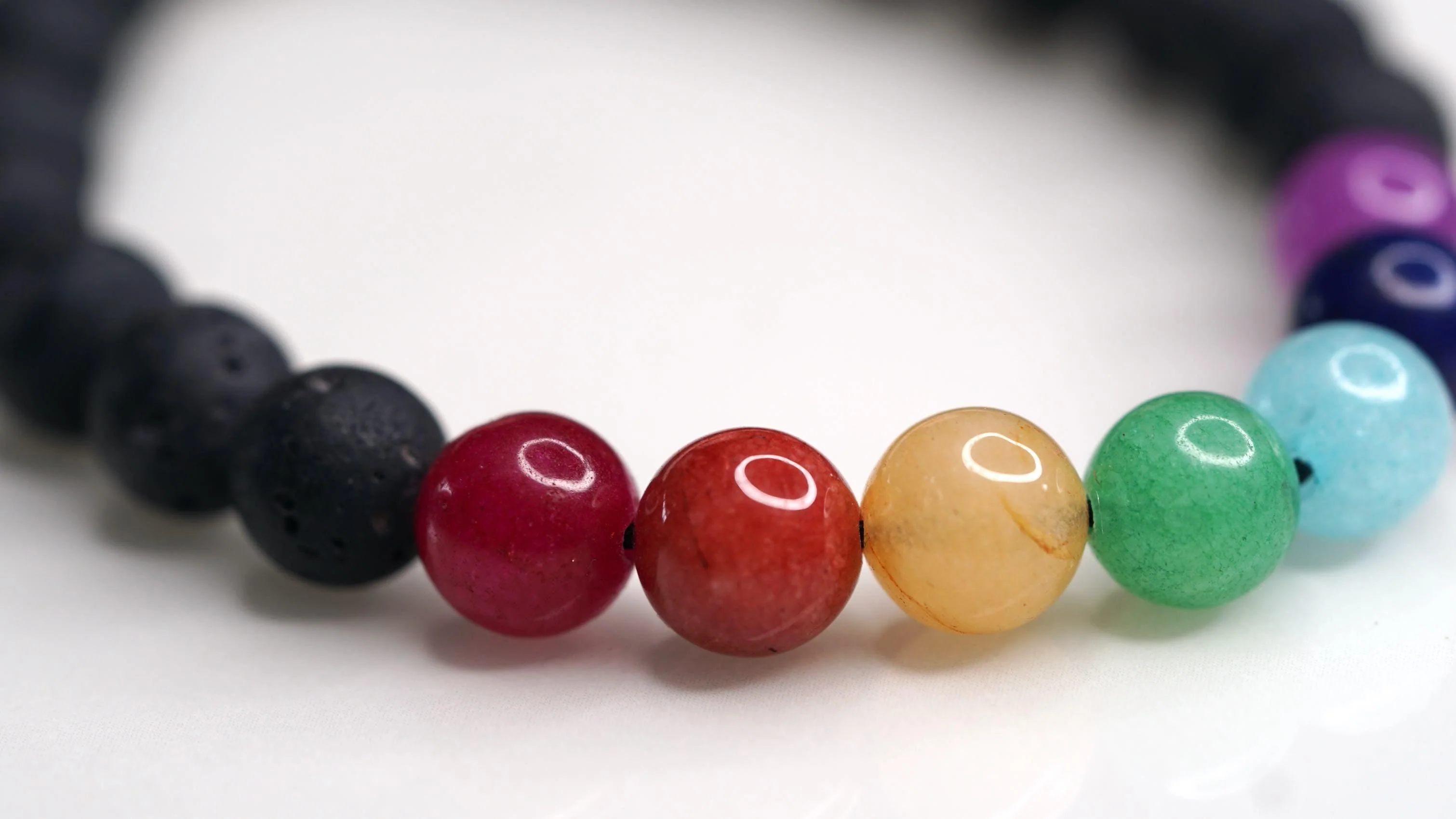 7 Chakra set Bracelet | Chakra Lava Bead Bracelet - Image 6