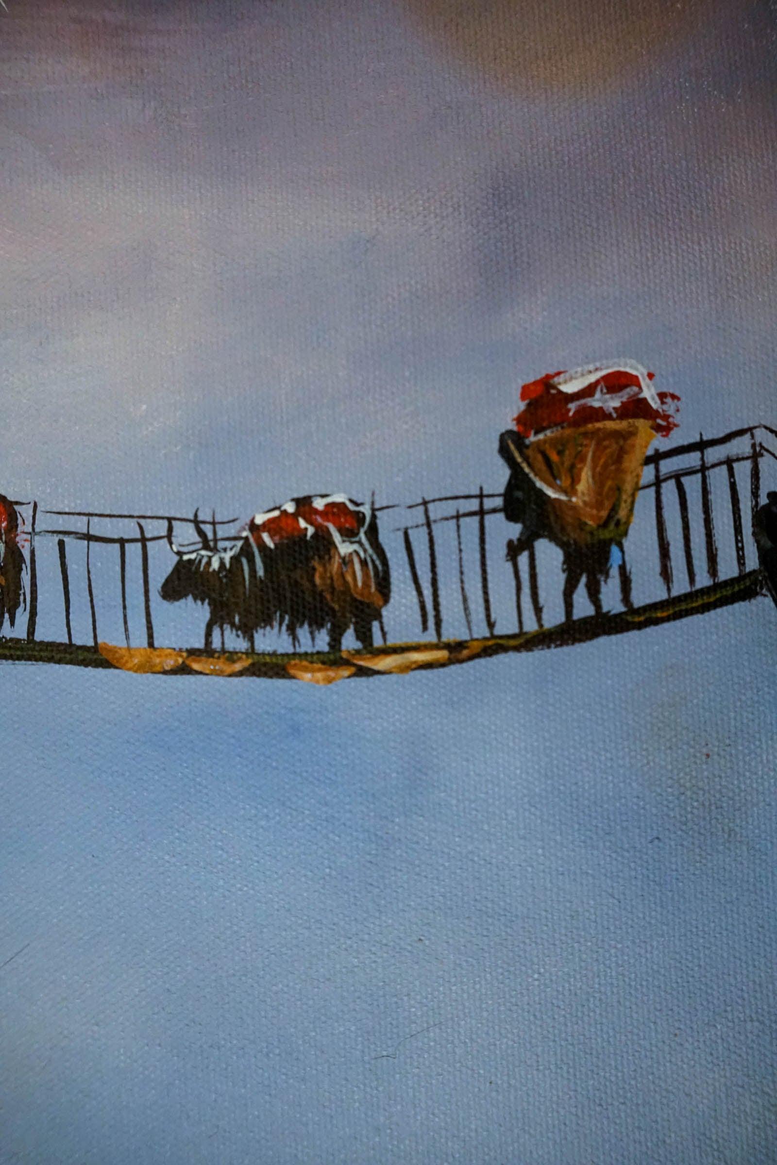 Acrylic Painting of Mountain Ama Dablam, Nepal - Image 11