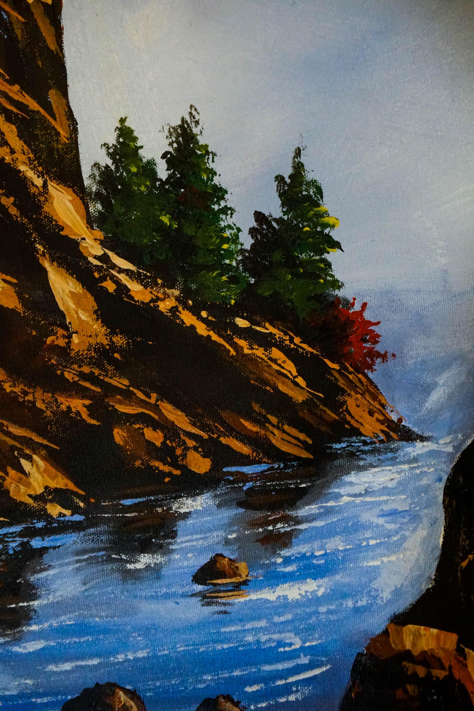 Acrylic Painting of Mountain Ama Dablam, Nepal - Image 7