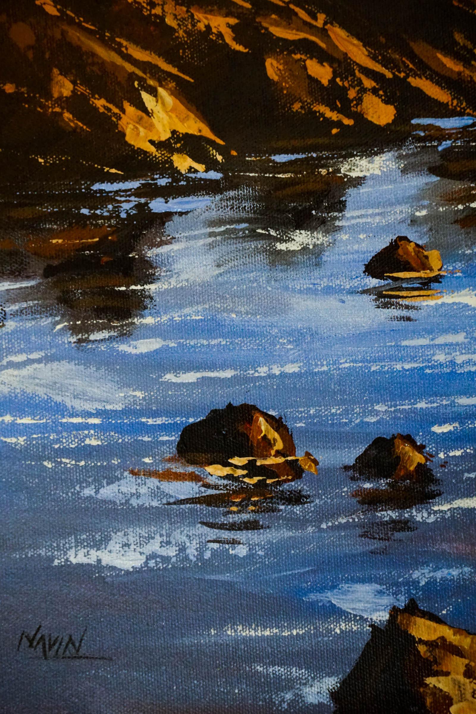 Acrylic Painting of Mountain Ama Dablam, Nepal - Image 8