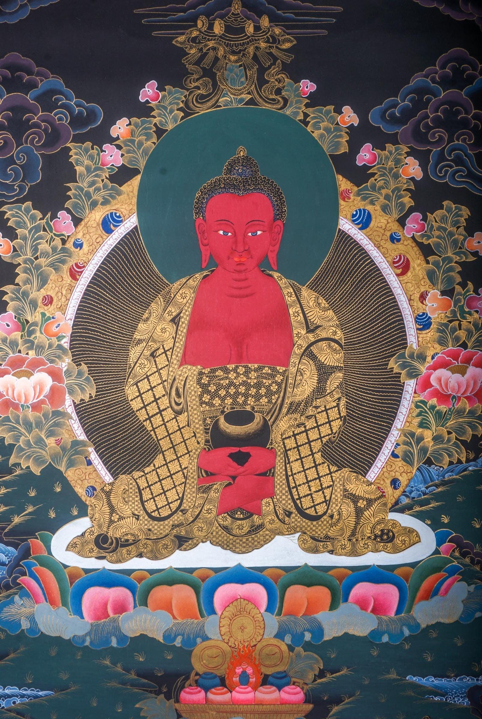Amitabha Buddha Thangka Painting - Image 3