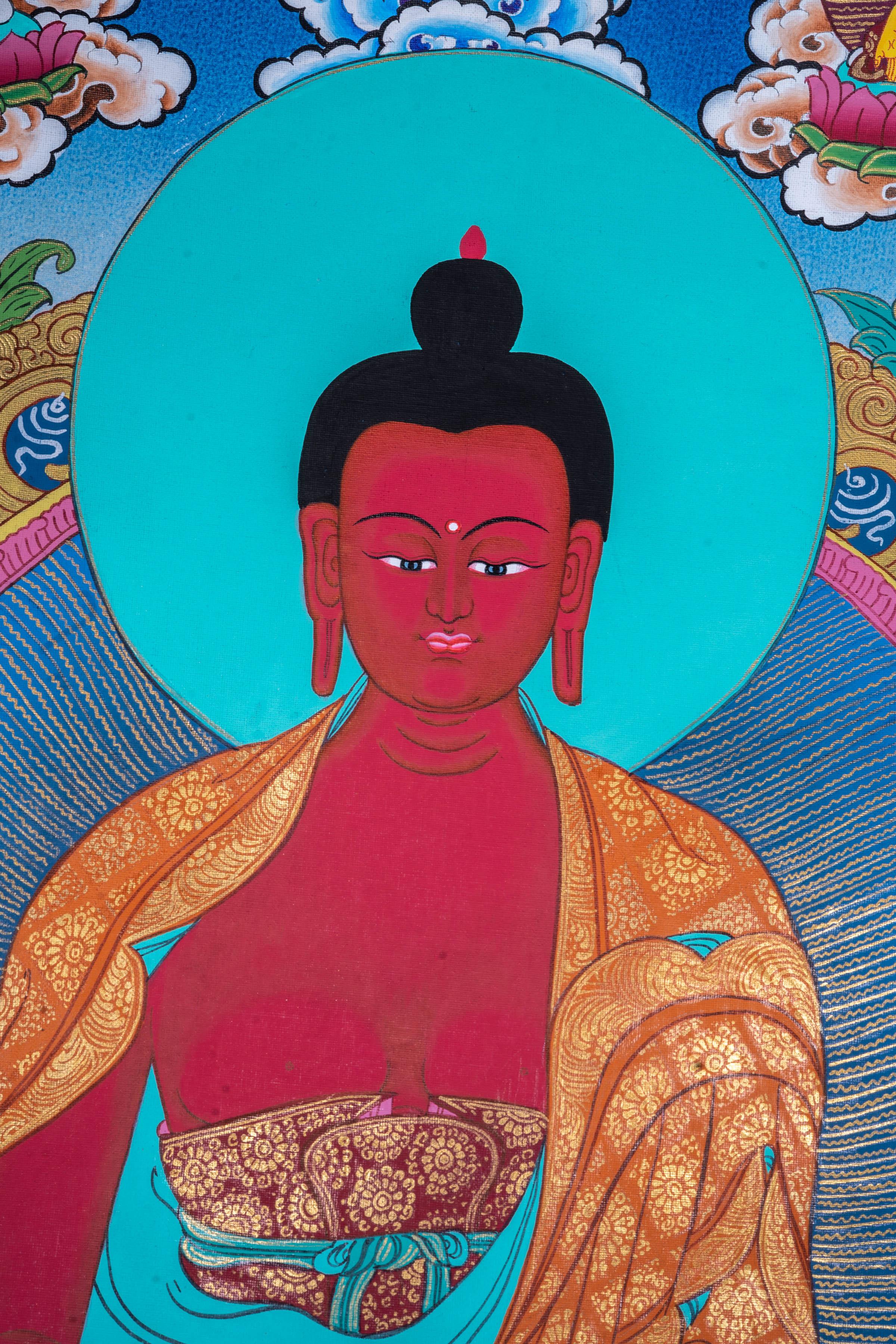 High Quality Handmade Amitayu Buddha Thangka - Image 3