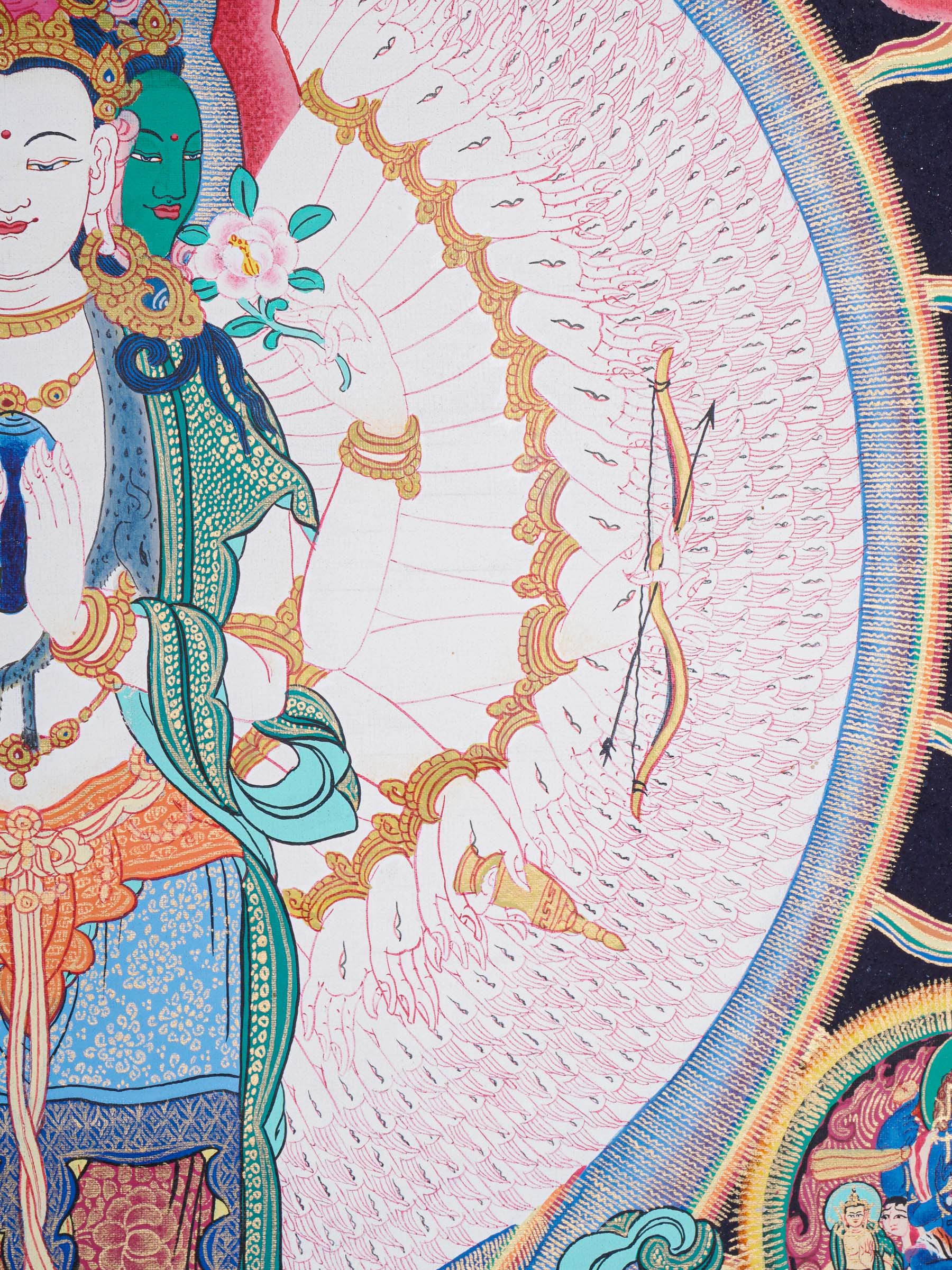 Avalokiteshvara Best Tibetan Thangka painting - Image 10