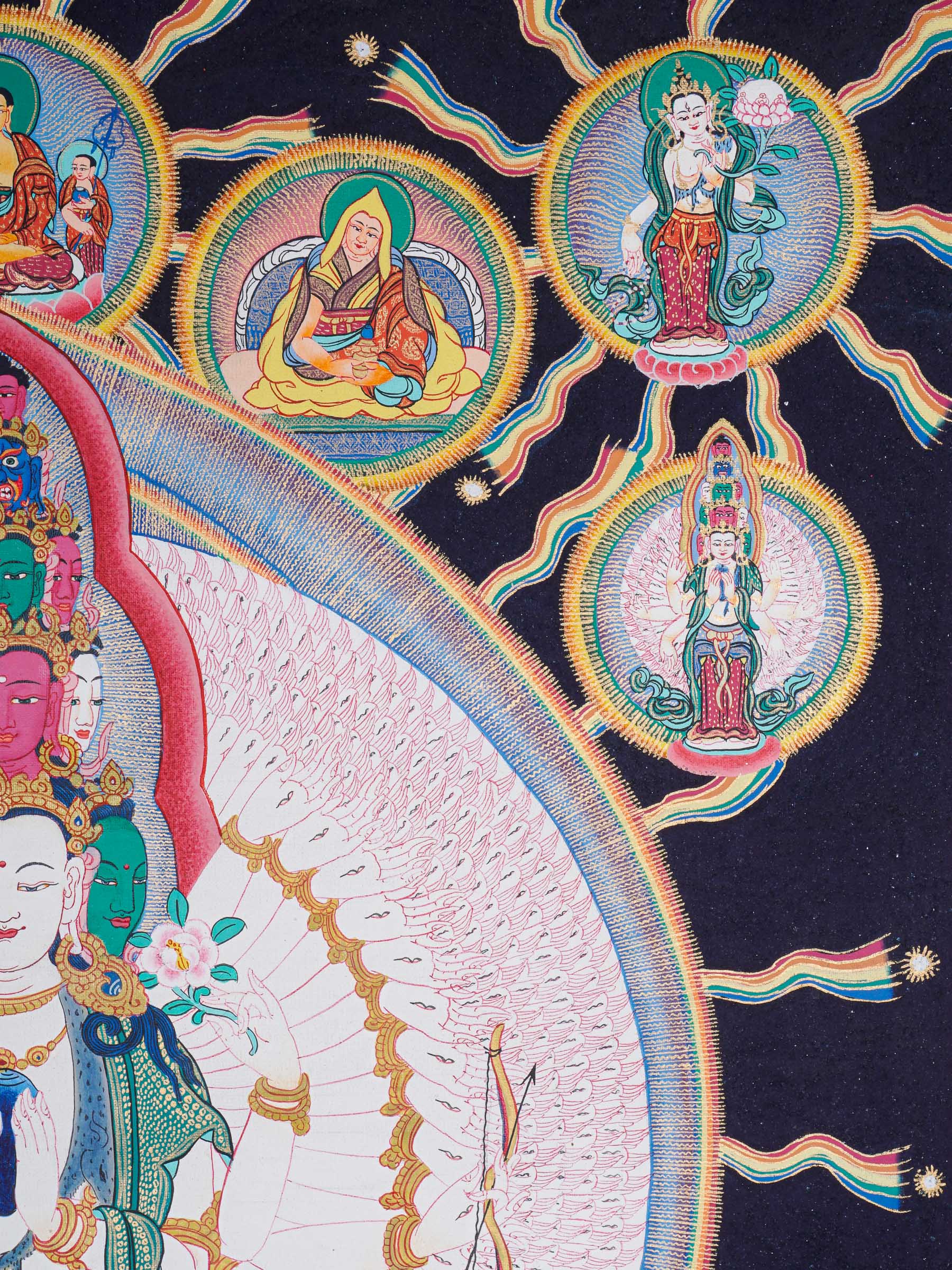 Avalokiteshvara Best Tibetan Thangka painting - Image 3