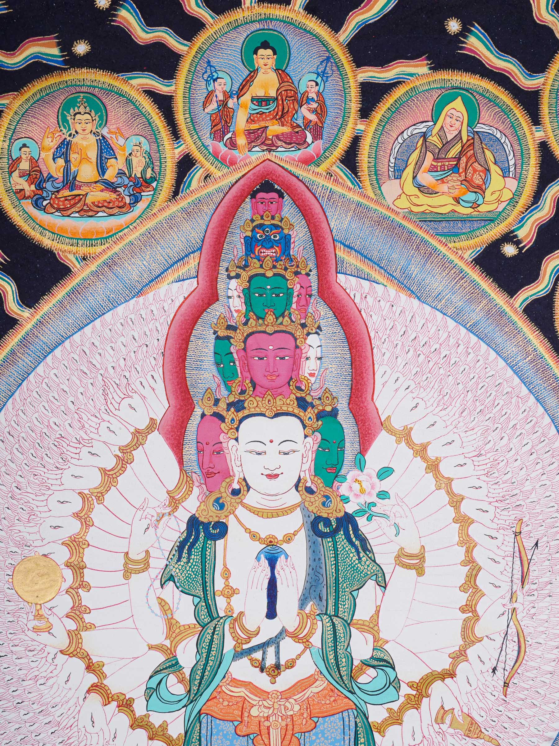 Avalokiteshvara Best Tibetan Thangka painting - Image 4