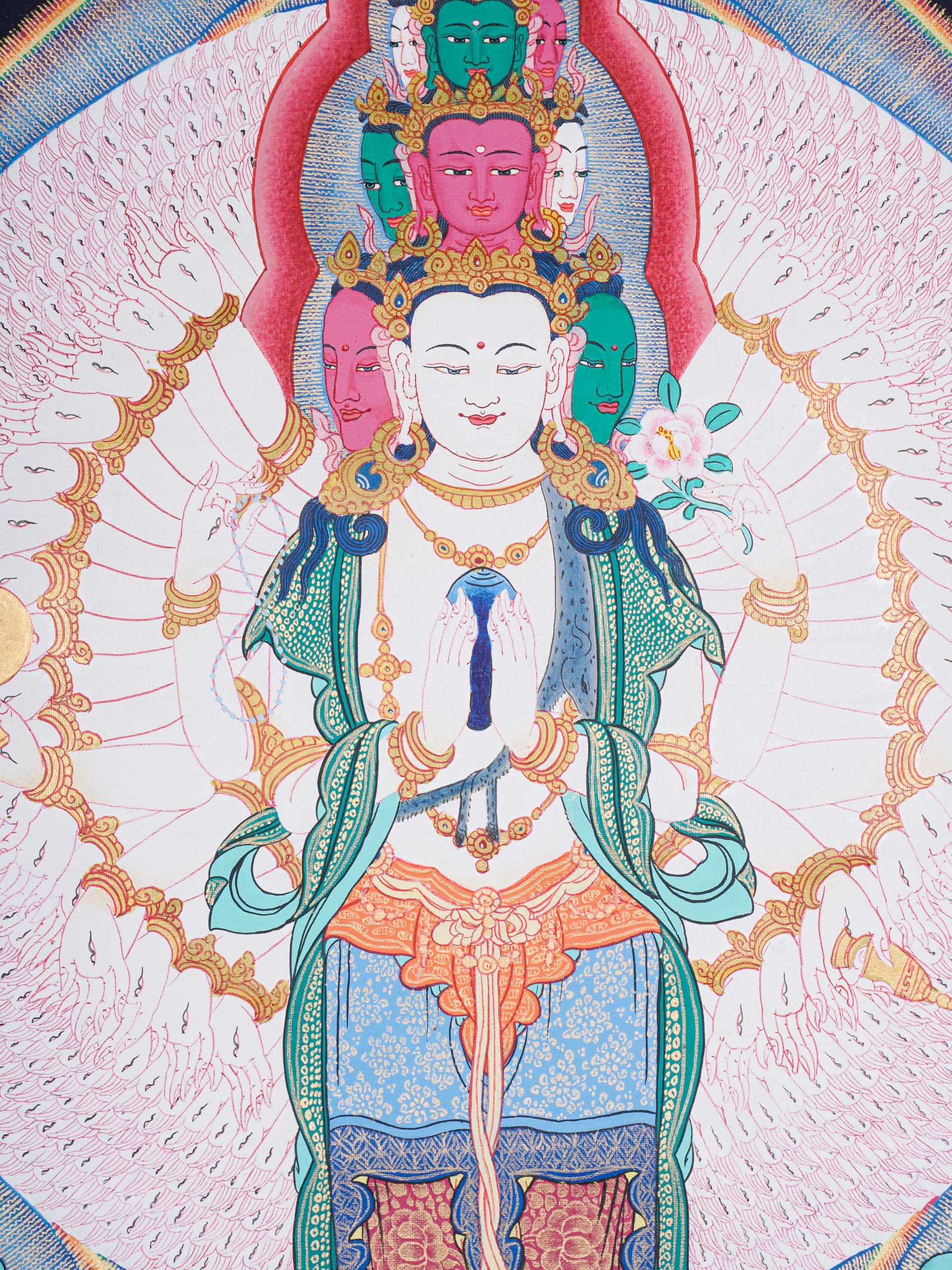 Avalokiteshvara Best Tibetan Thangka painting - Image 5