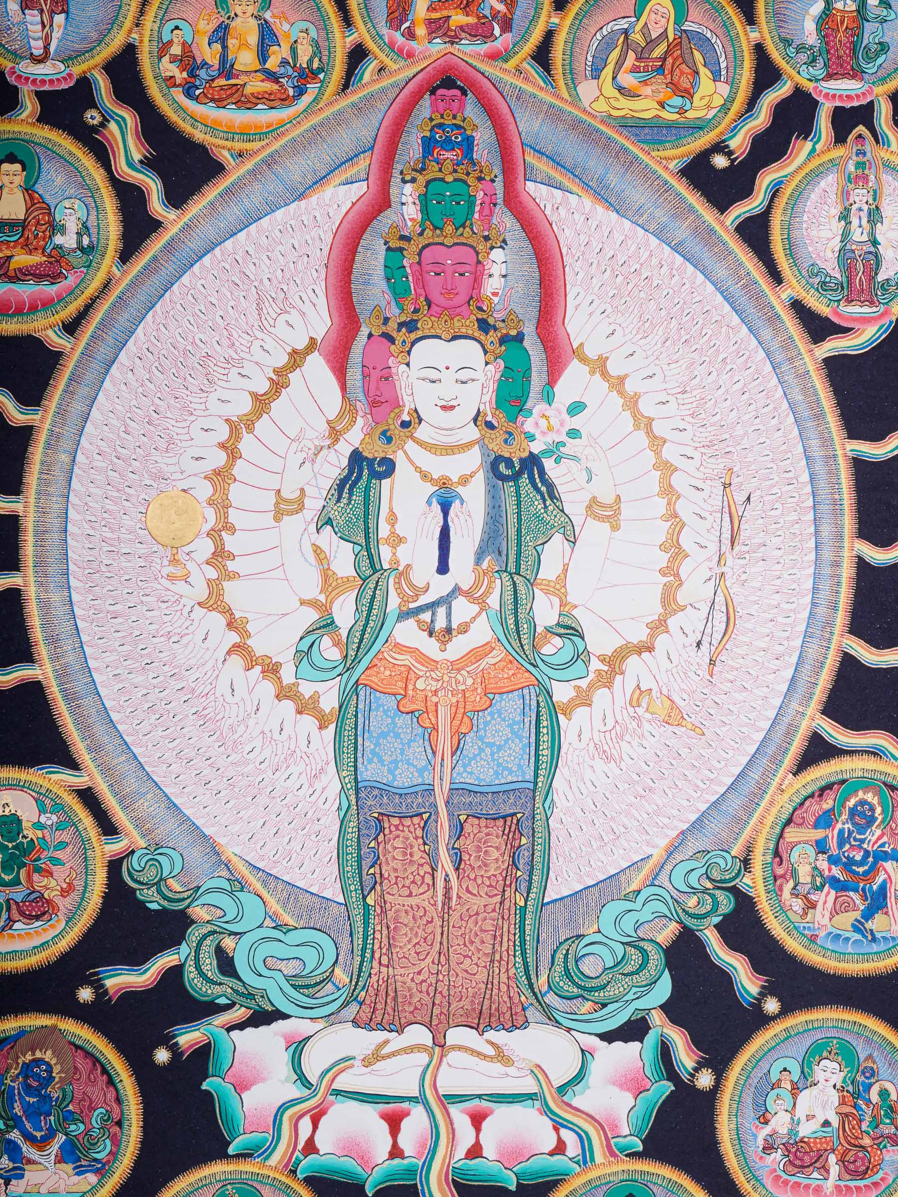 Avalokiteshvara Best Tibetan Thangka painting - Image 9