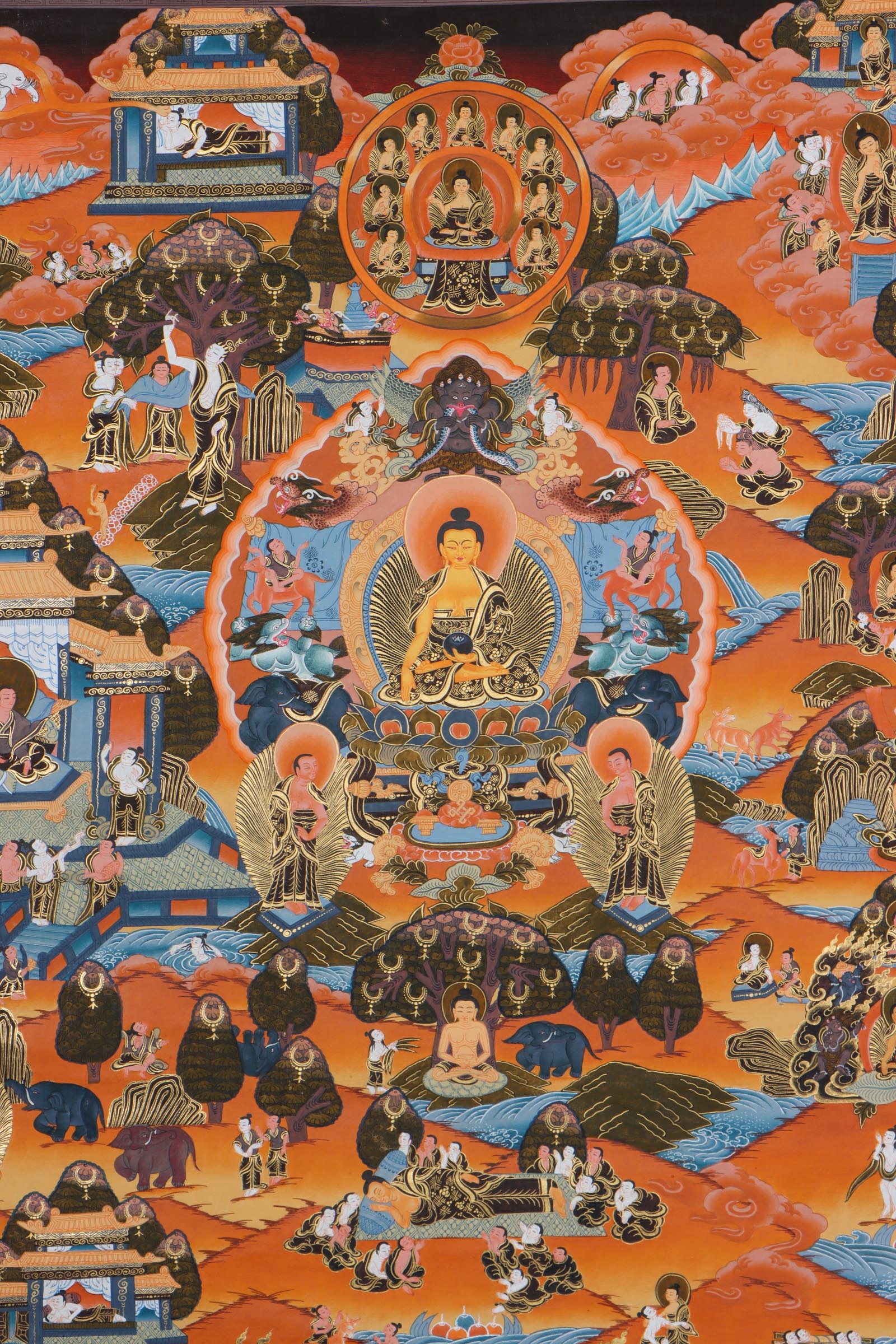 Life of Buddha Thangka Painting - Image 3