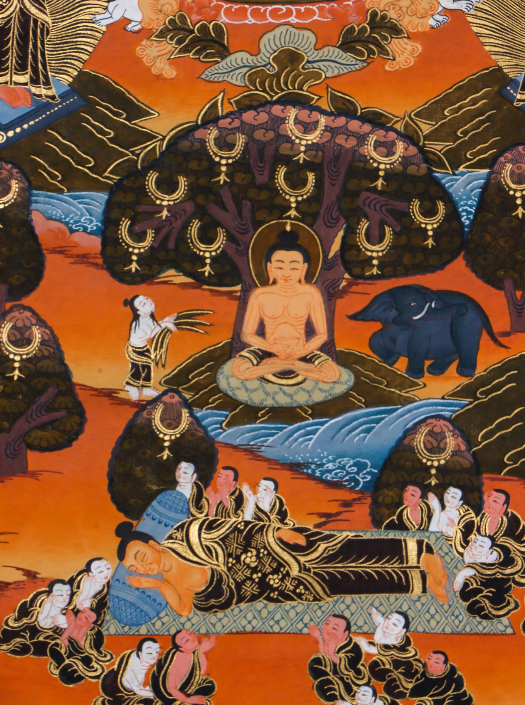 Life of Buddha Thangka Painting - Image 5