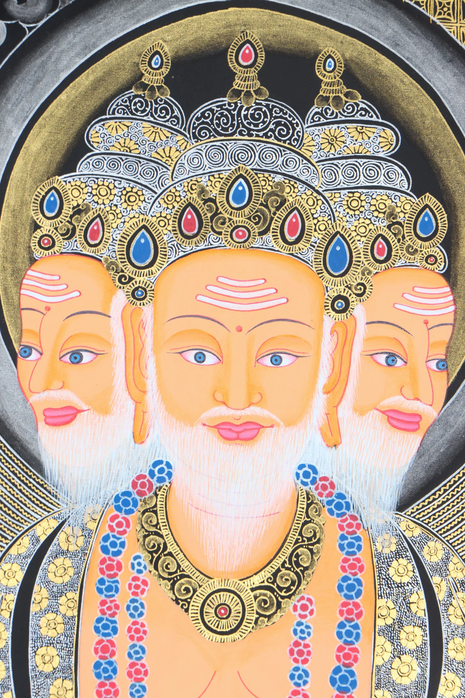 Brahma Hindu deity of Creation Thangka art - Image 3