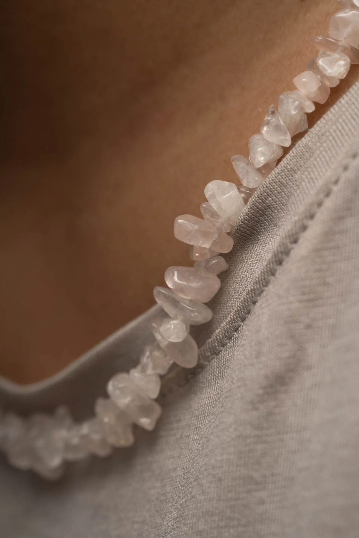 Clear Quartz Crystal Chips Necklace - Image 4