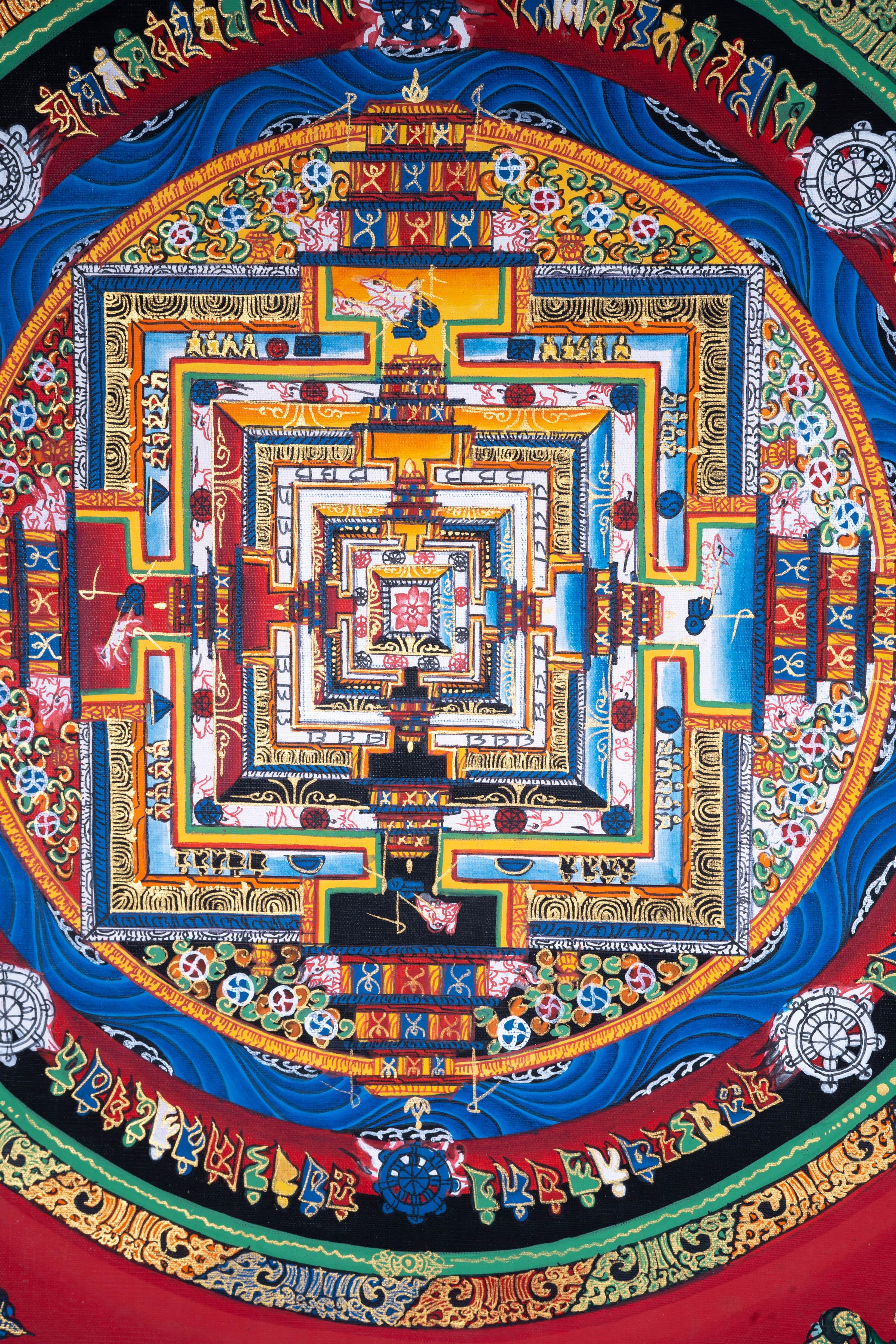 Mandala Wall Hanging Tibetan art | Kalachakra Mandala - Image 3