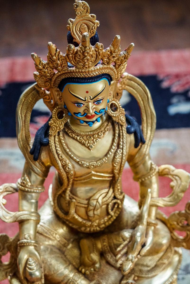 Gold Plated Zambala Statue - Image 4