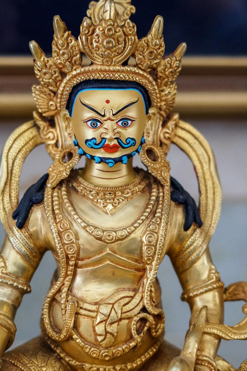 Gold Plated Zambala Statue - Image 6