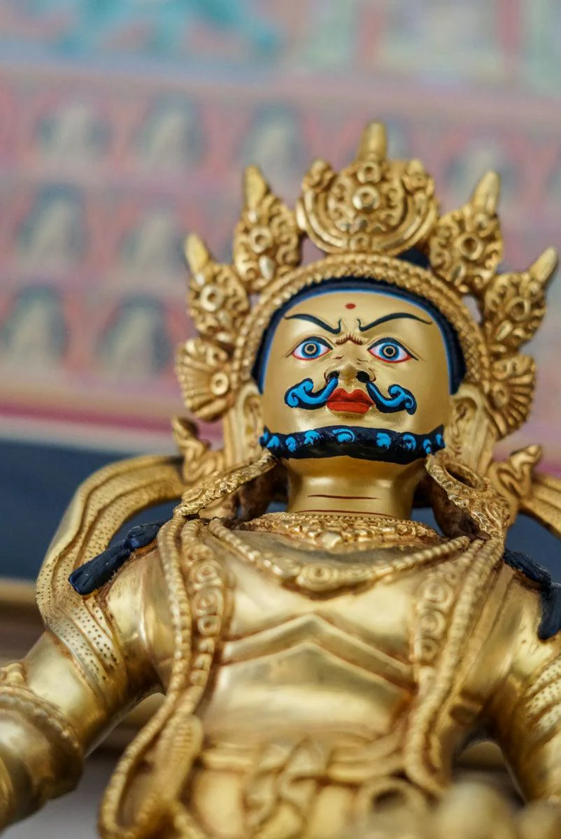 Gold Plated Zambala Statue - Image 7