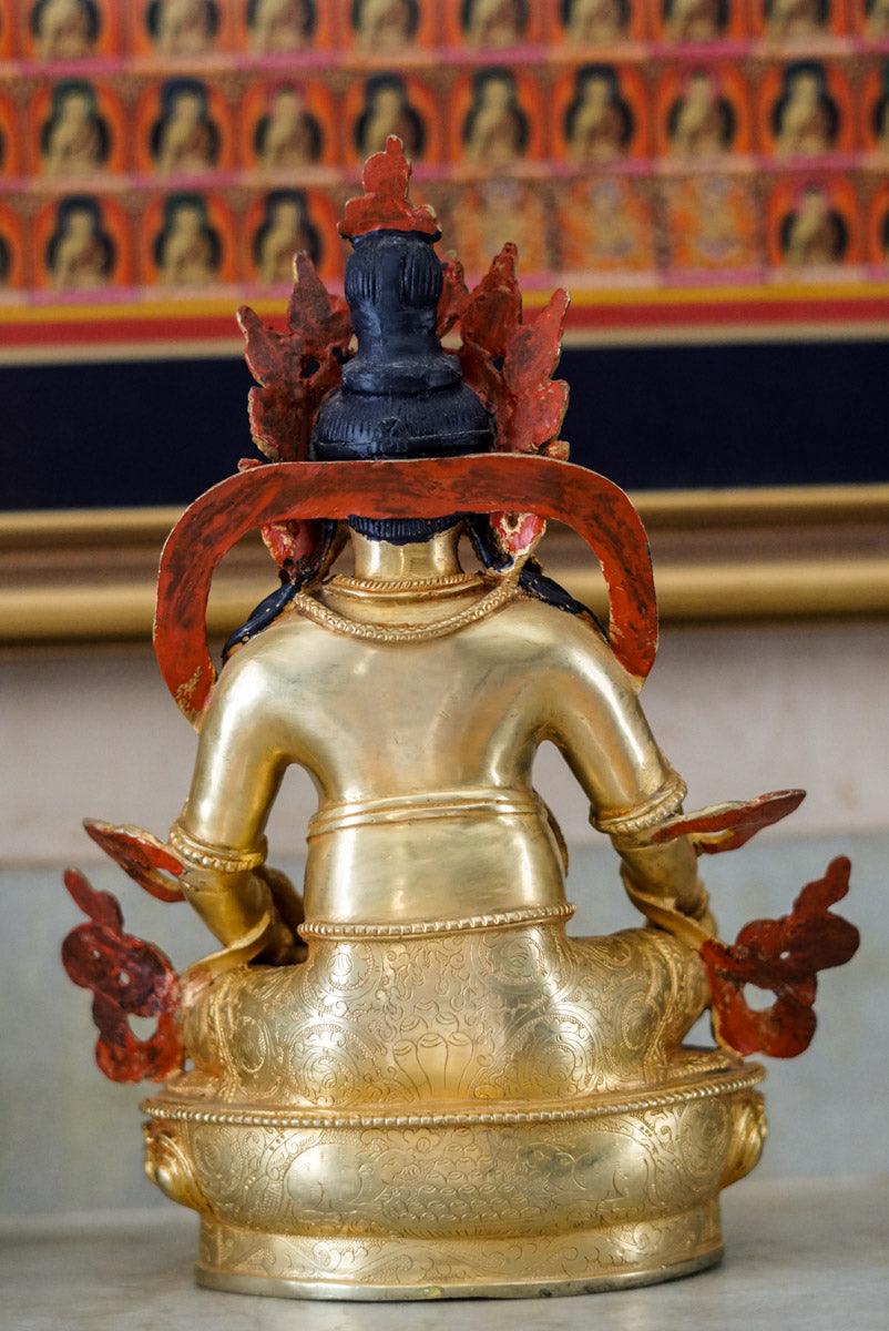 Gold Plated Zambala Statue - Image 8