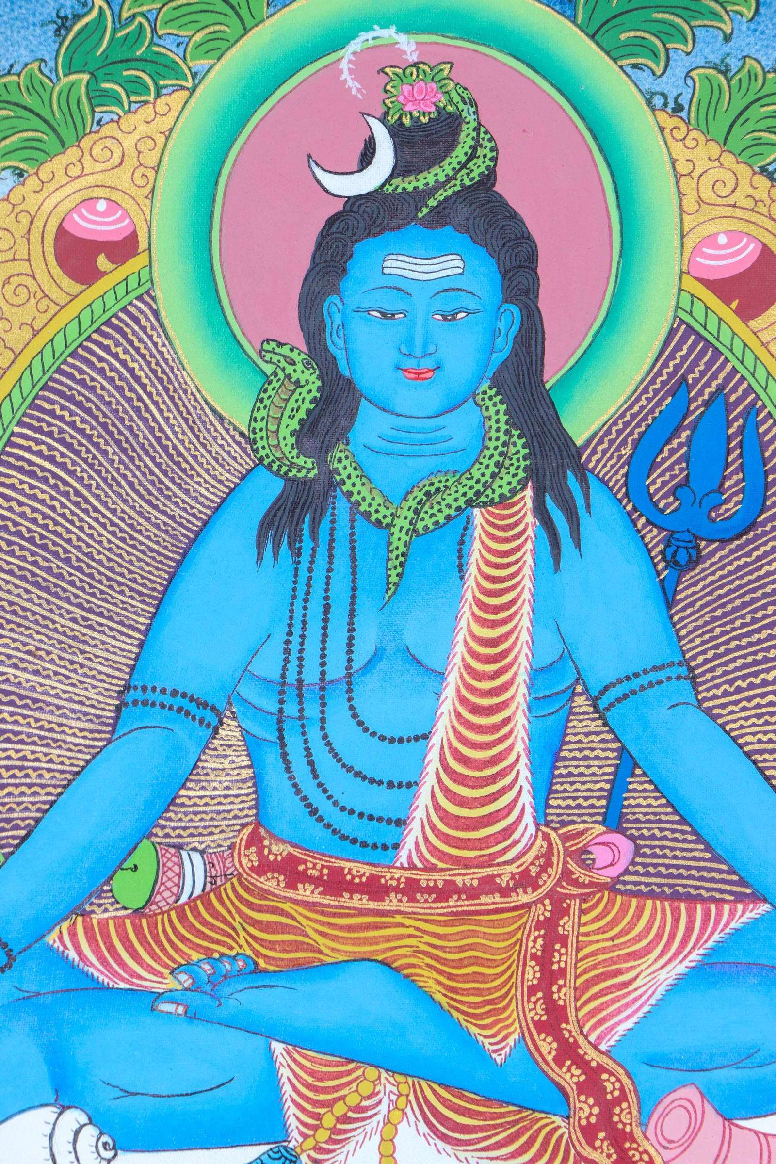 Hindu deity Shiva Thangka - Image 3