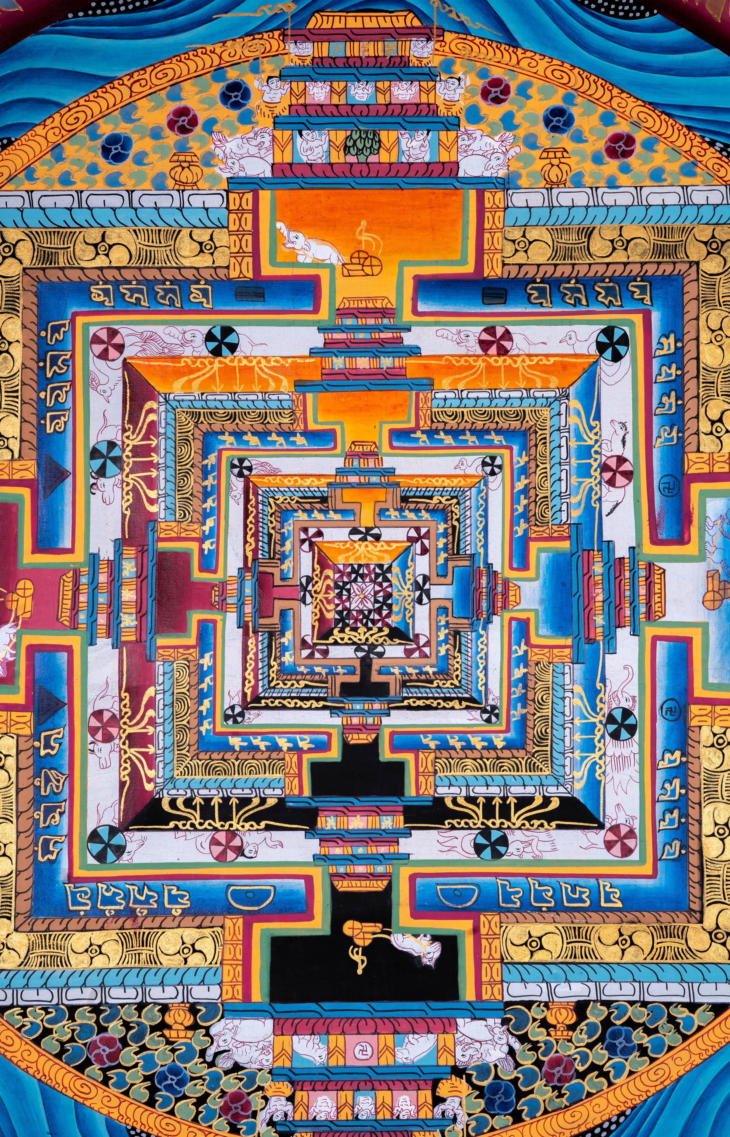 Kalchakra Mandala cotton canvas art - Image 3