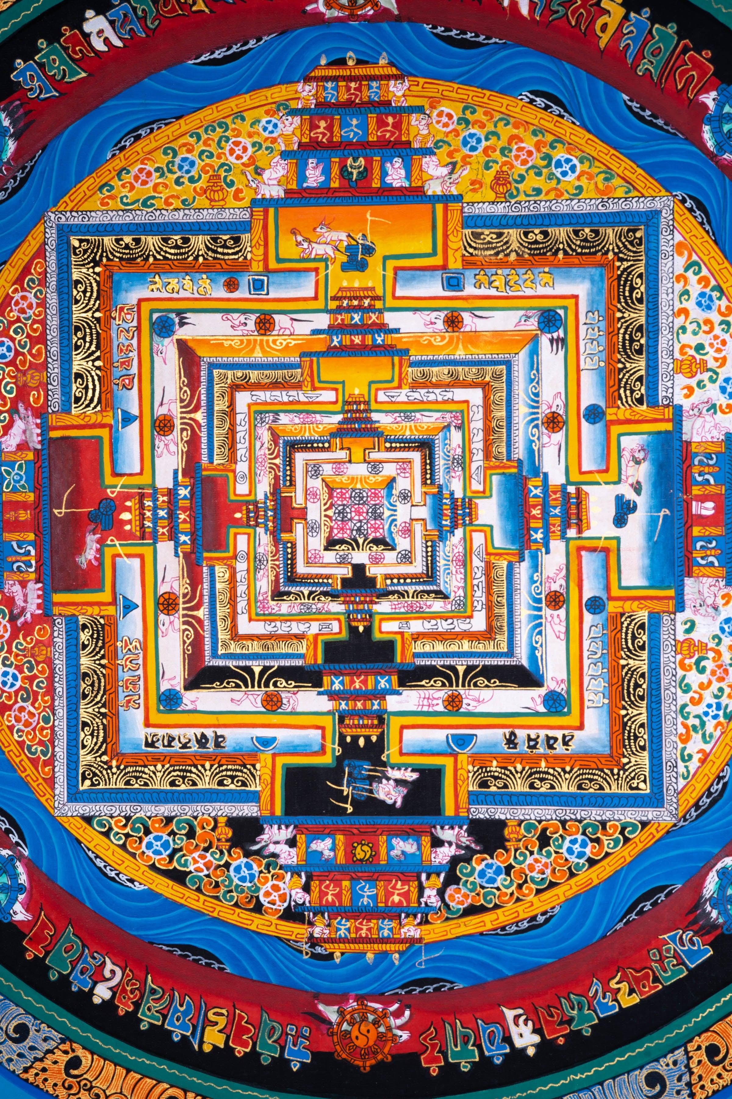 Kalchakra Mandala Tibetan Art | Thangka Painting by Artisan from Himalayas - Image 3