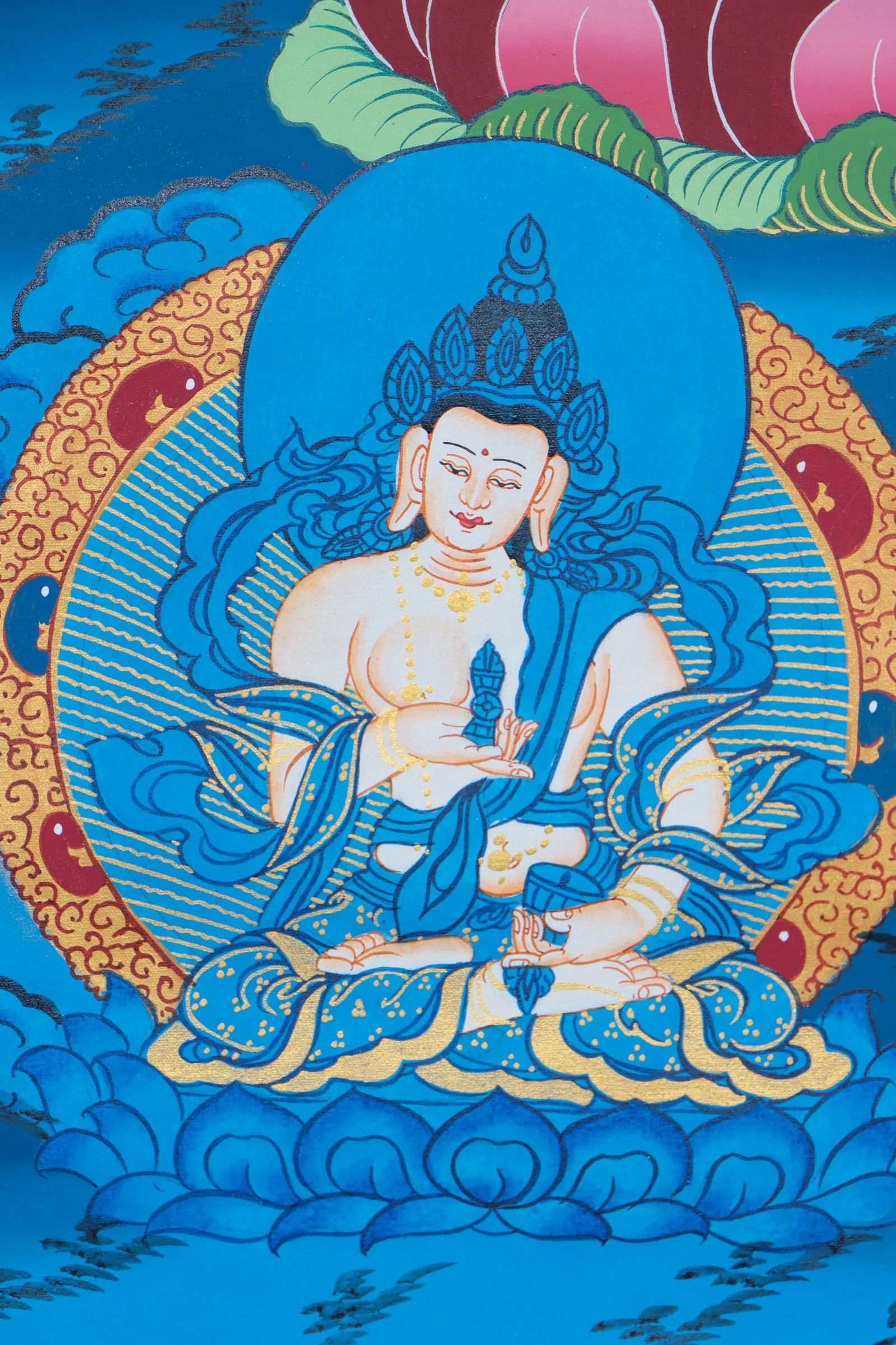 Handpainted Manjushri Thangka - Image 3
