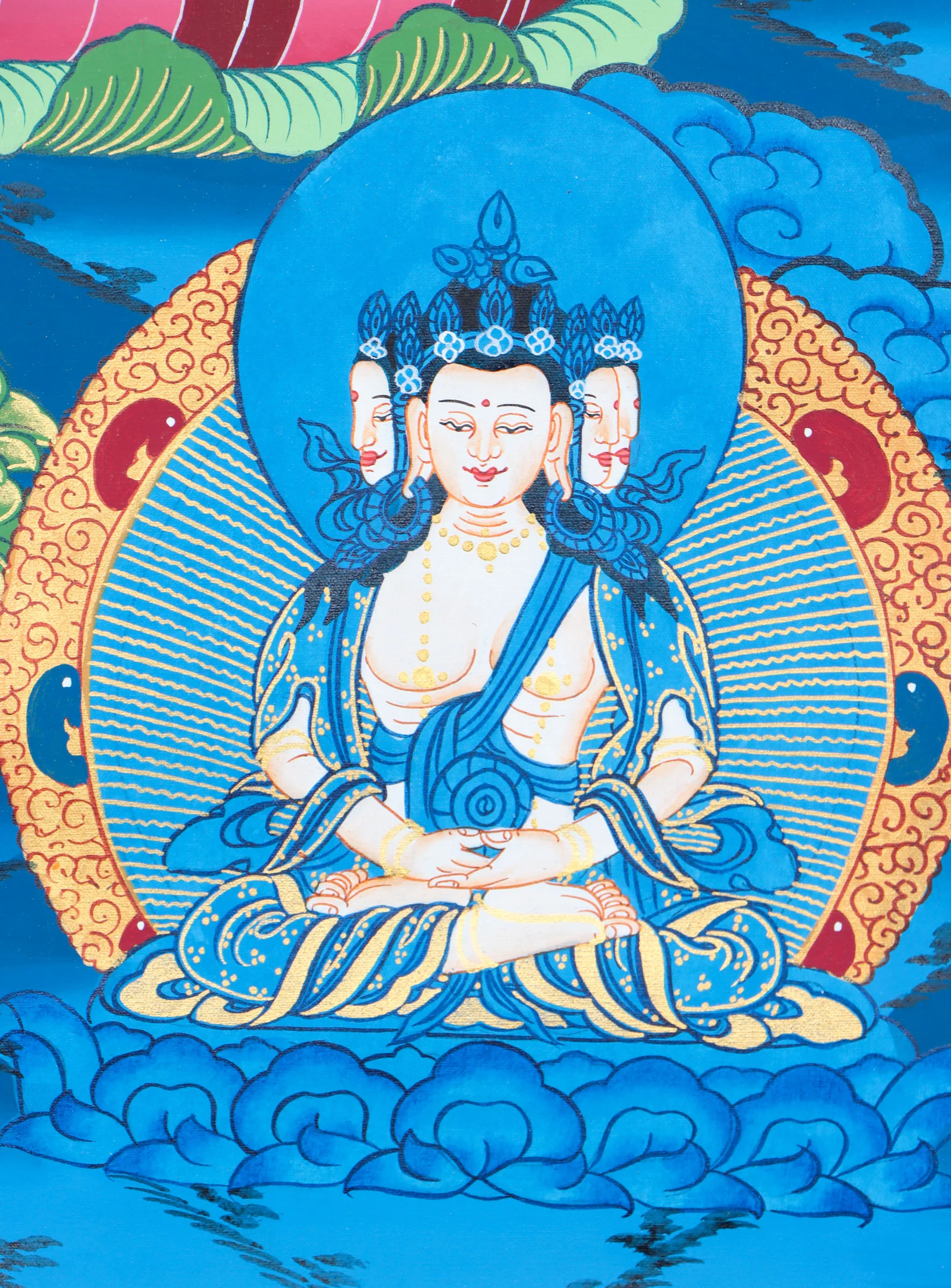 Handpainted Manjushri Thangka - Image 4