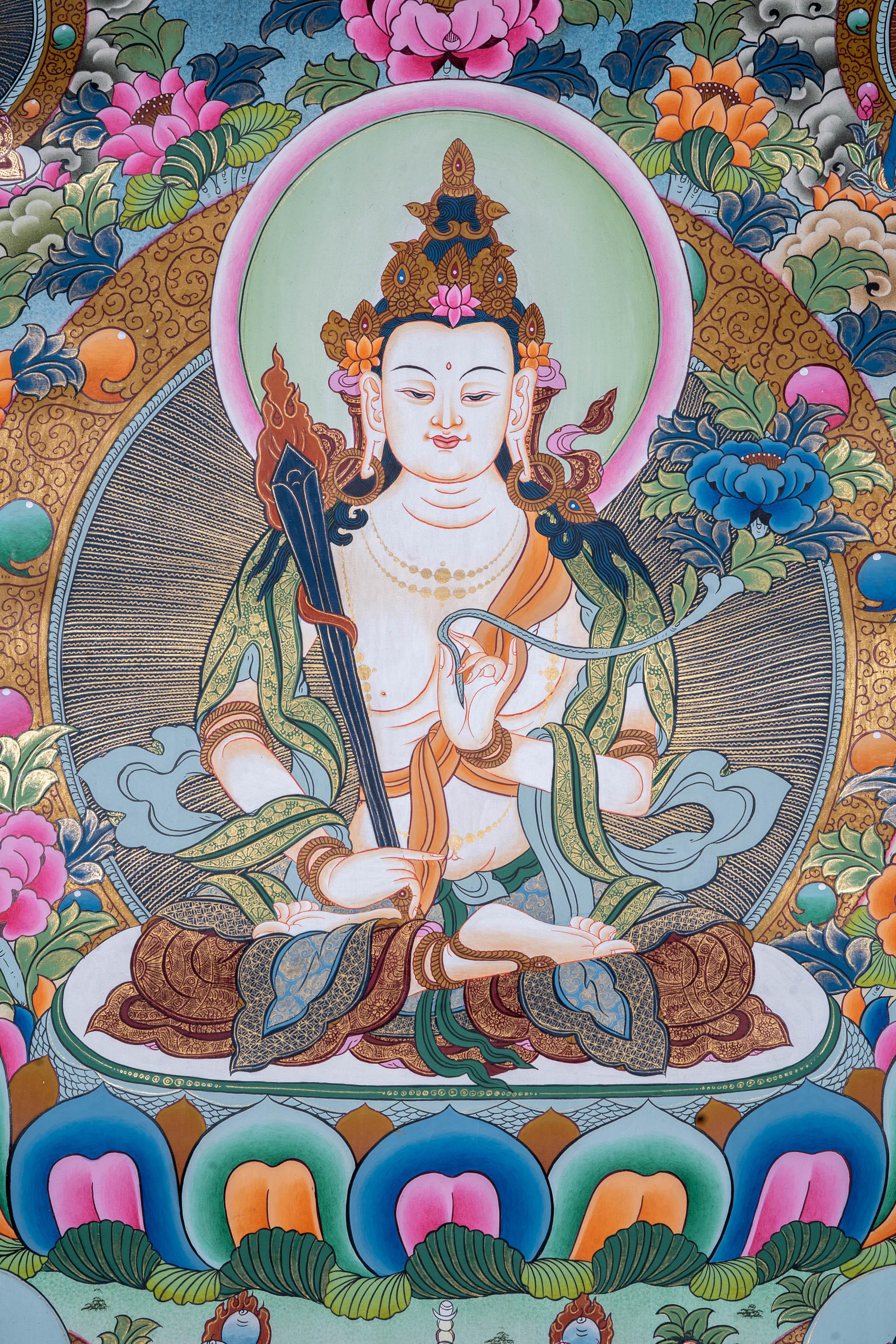 Manjushri Tibetan Thangka Painting - Image 3