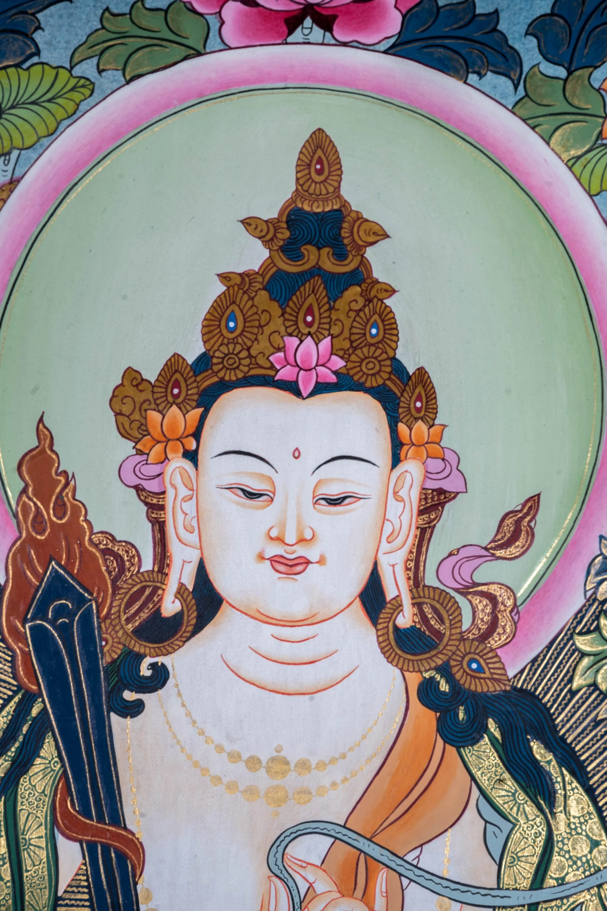 Manjushri Tibetan Thangka Painting - Image 4