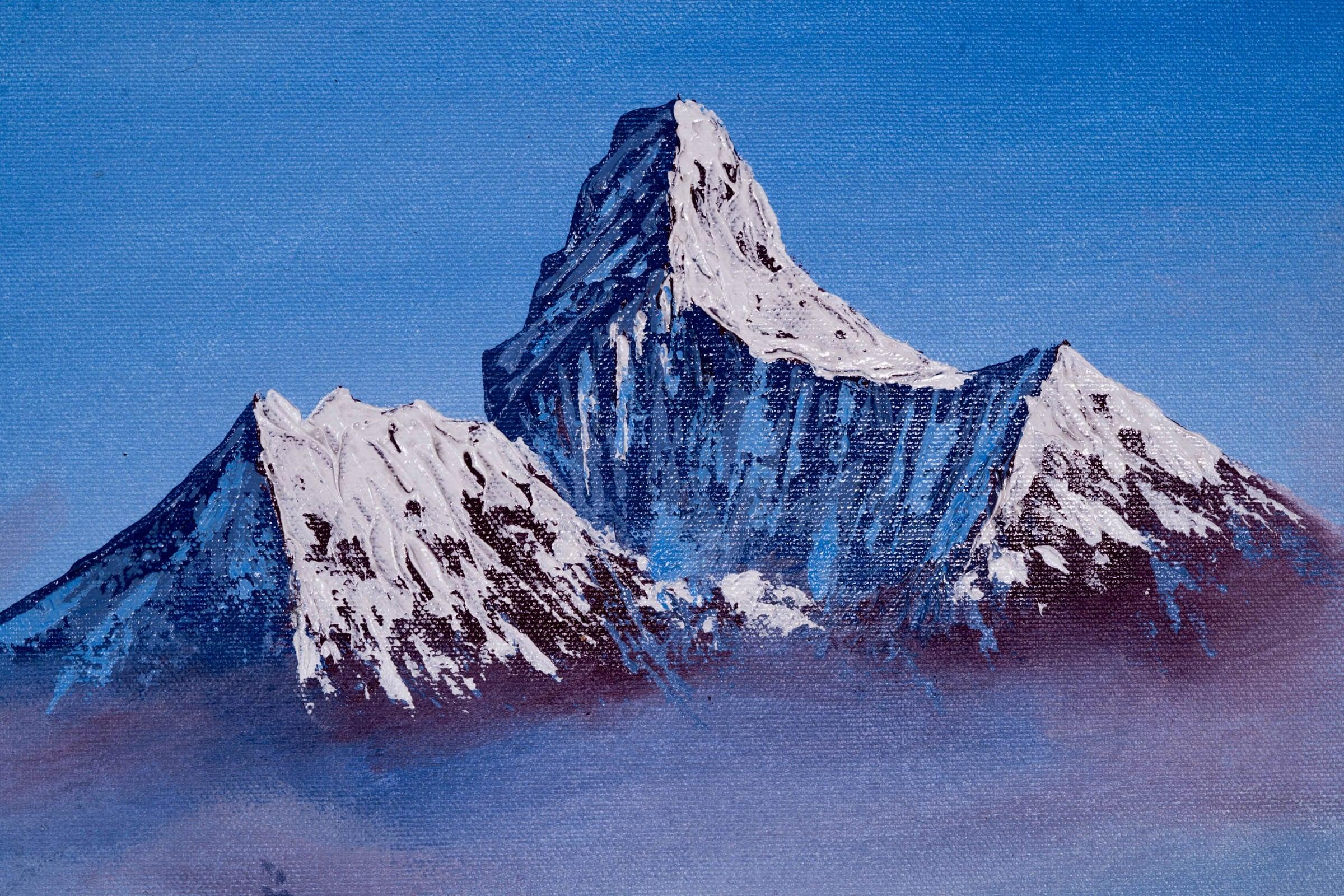 Mount Everest and Mt Ama Dublam Oil Painting - Image 7