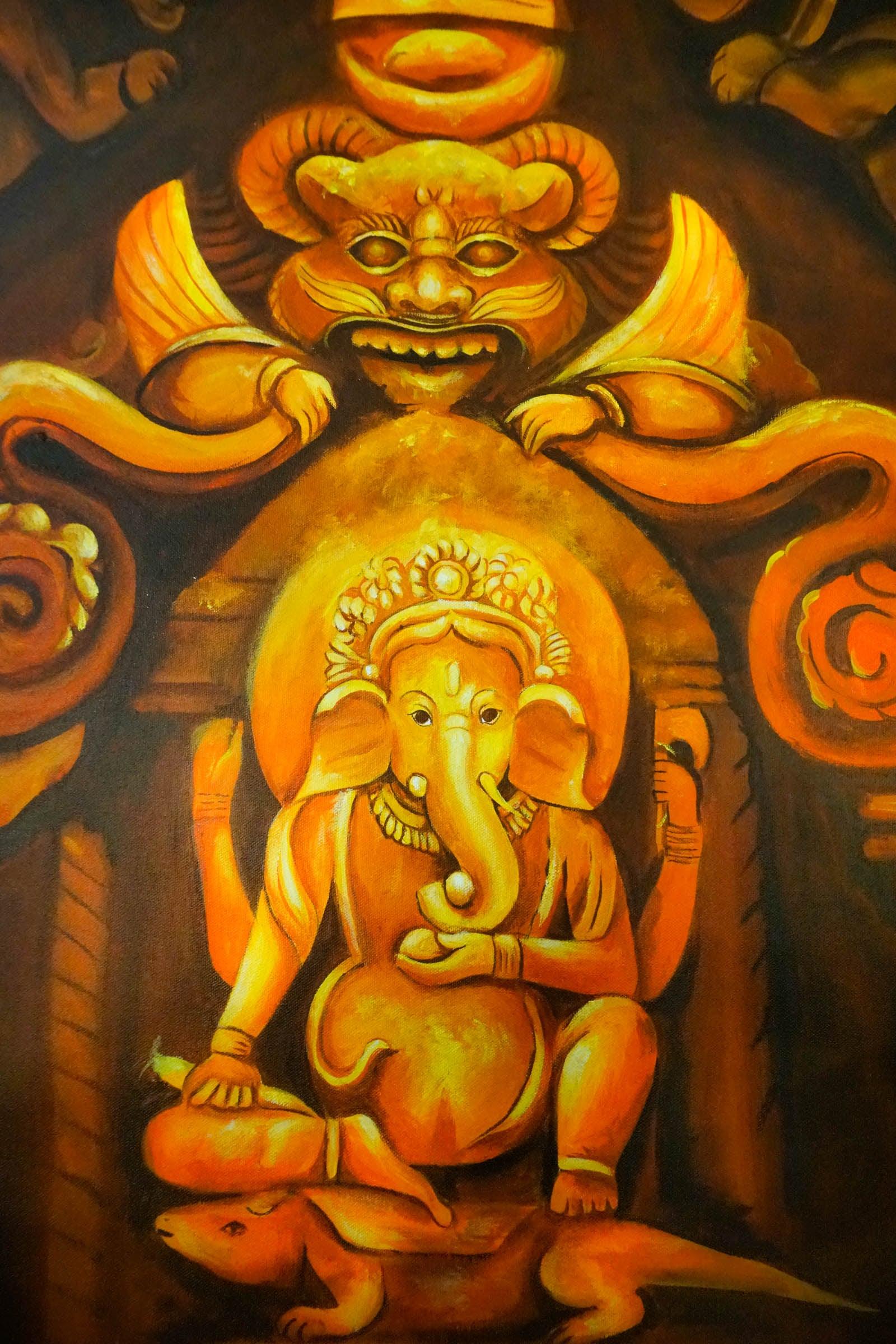 Oil painting of Lord Ganesh - Image 3