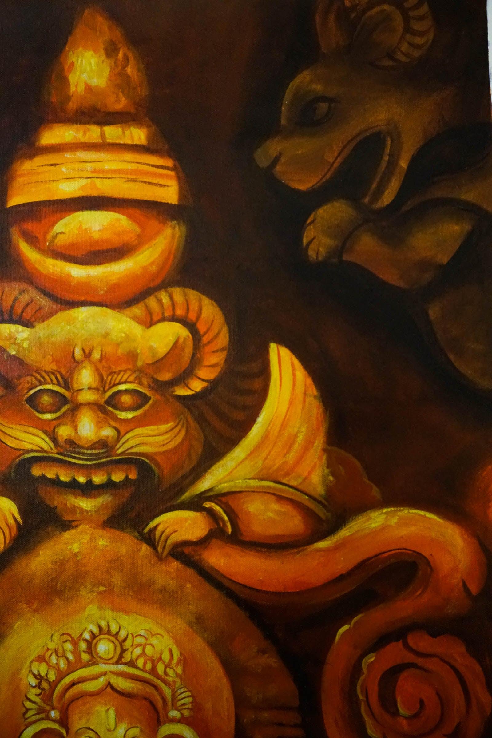 Oil painting of Lord Ganesh - Image 6