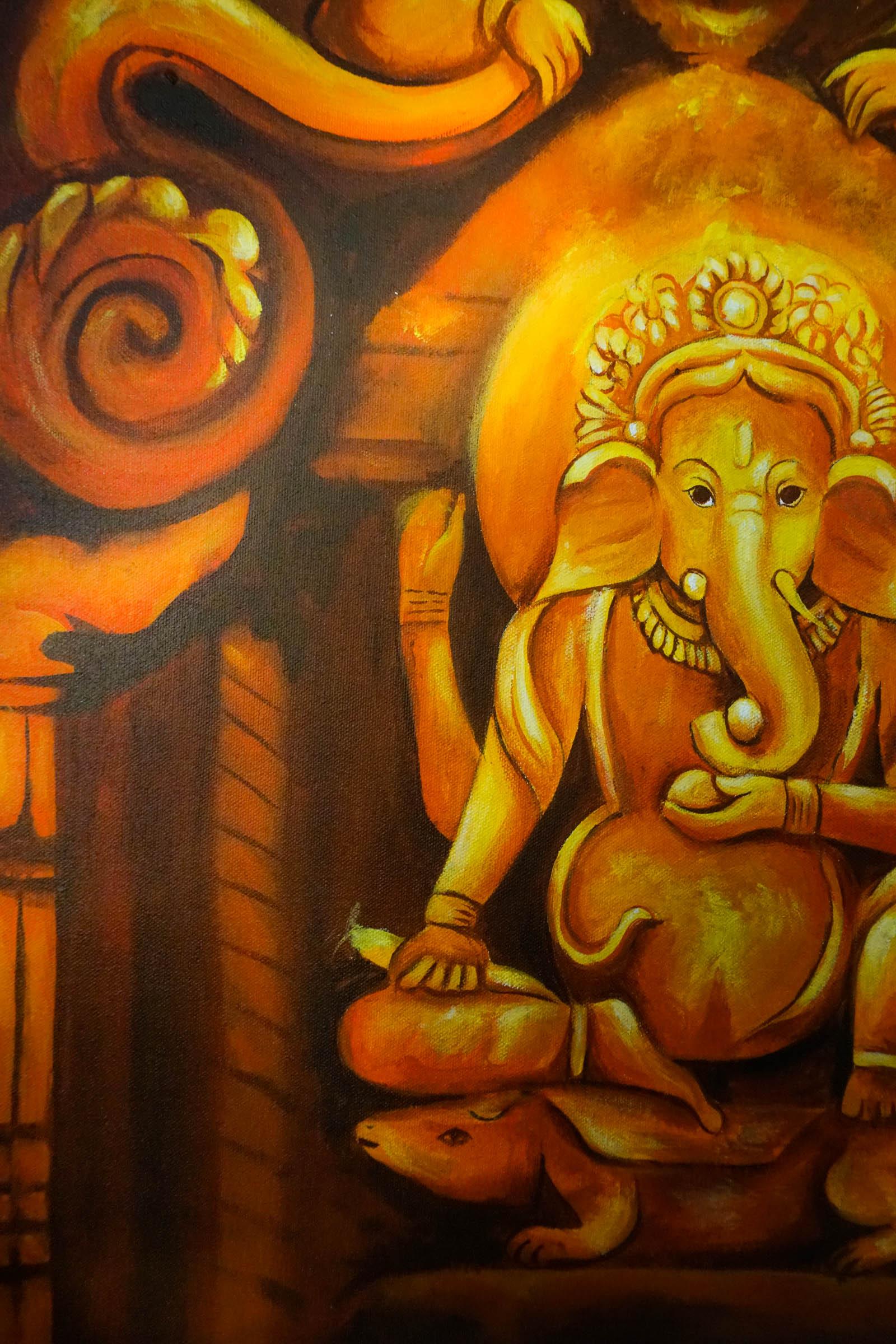 Oil painting of Lord Ganesh - Image 7