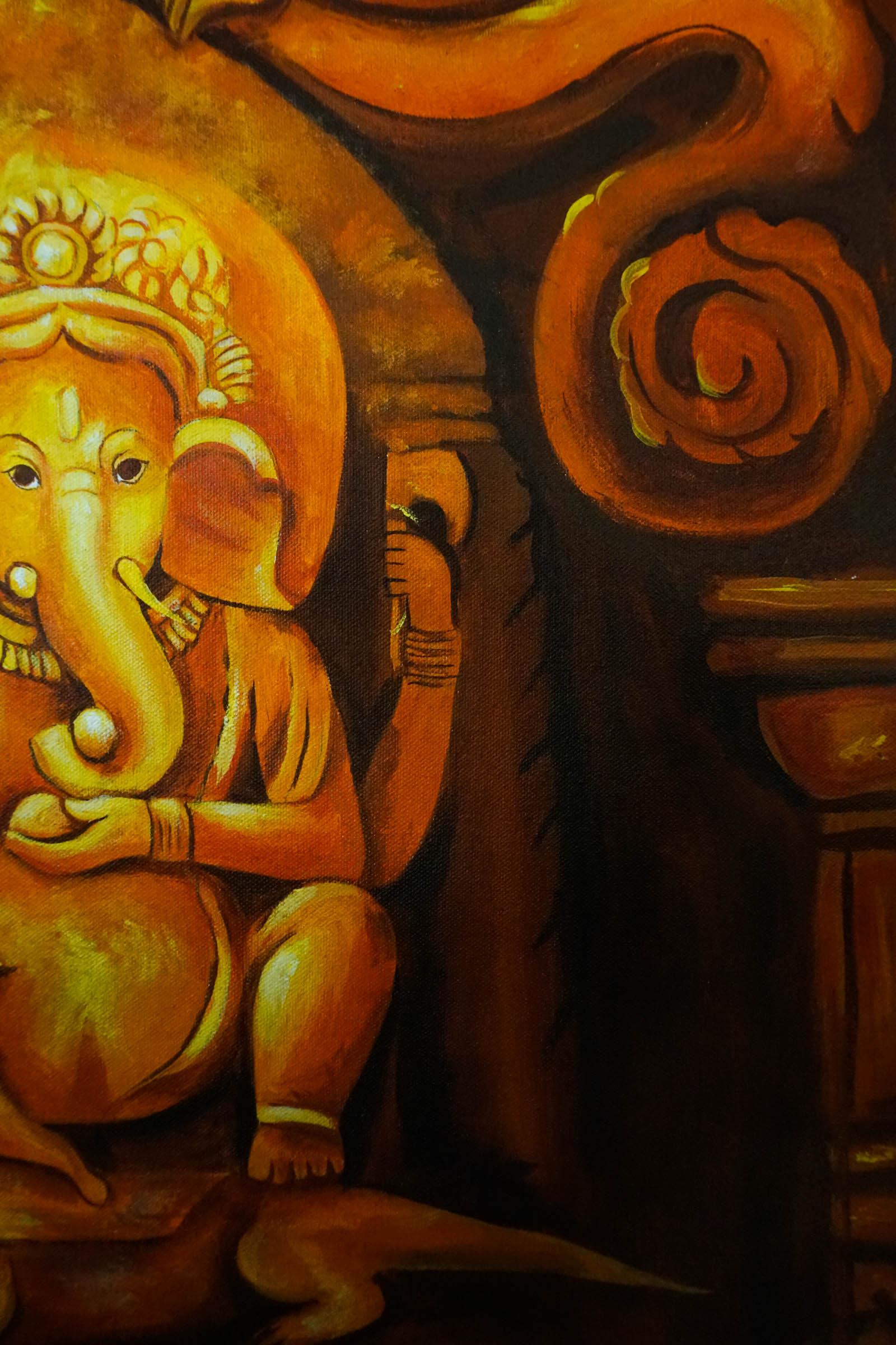 Oil painting of Lord Ganesh - Image 8
