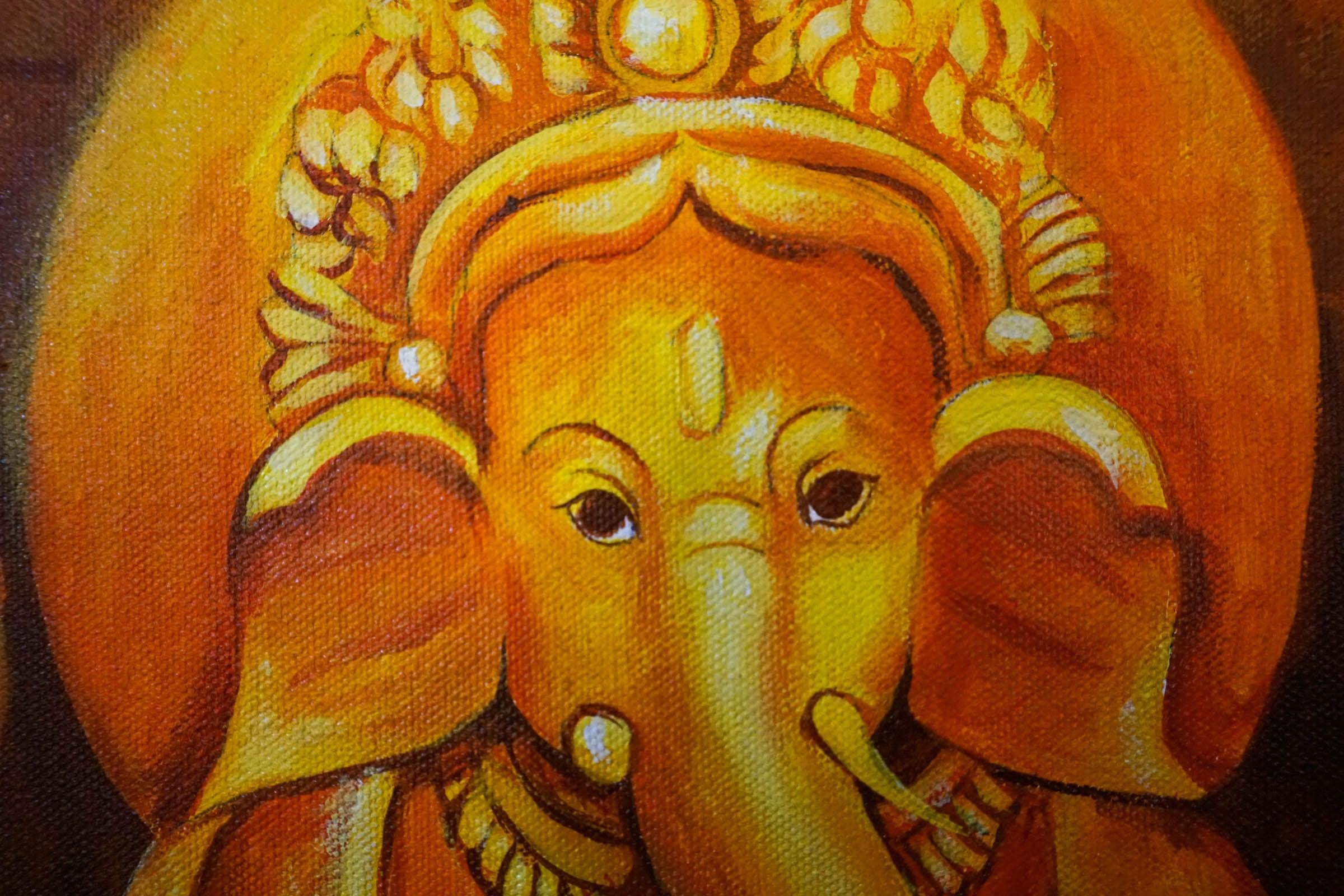 Oil painting of Lord Ganesh - Image 9