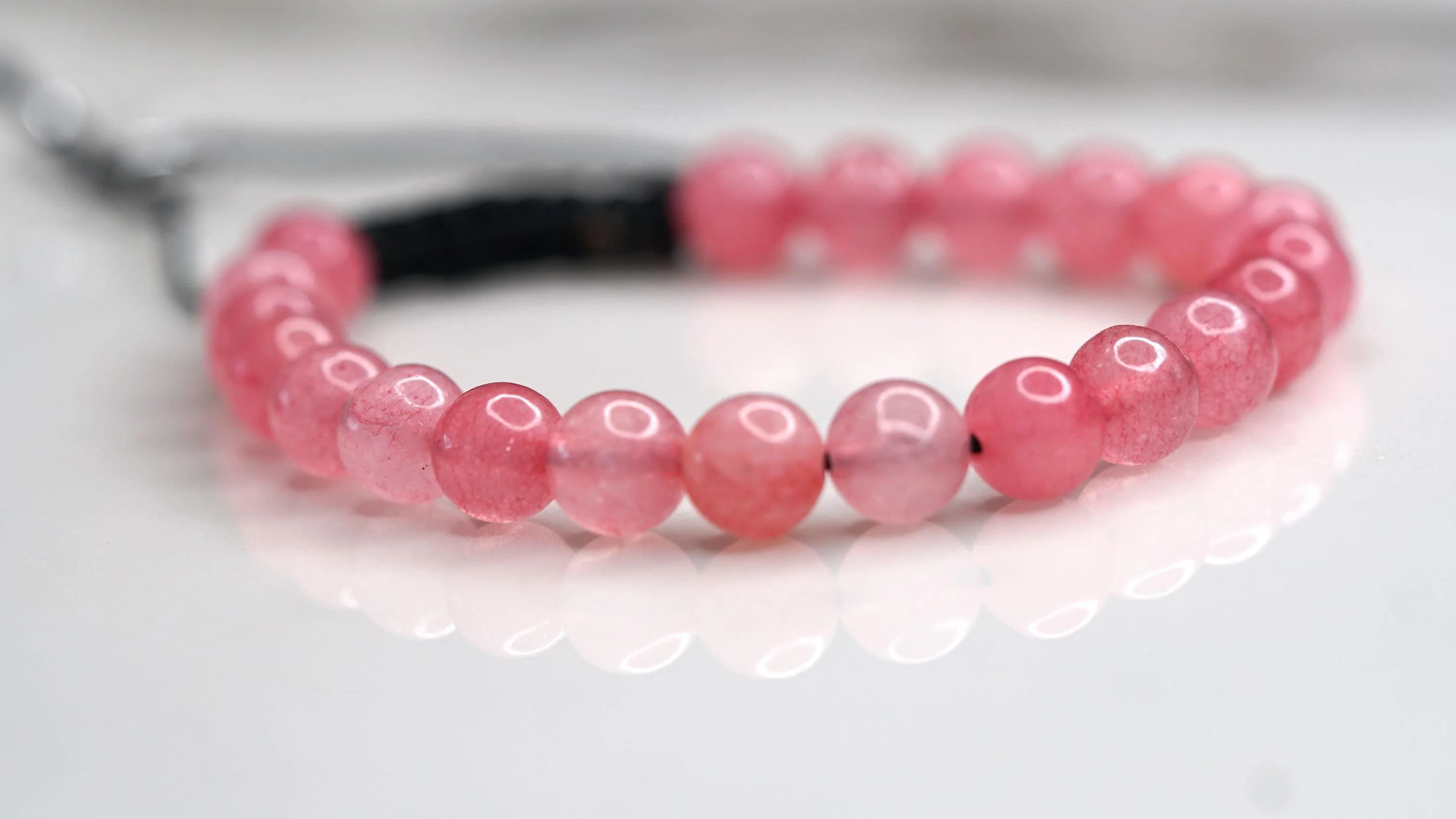 Pink Opal Natural Stone Bracelet | Handmade from Nepal - Image 4