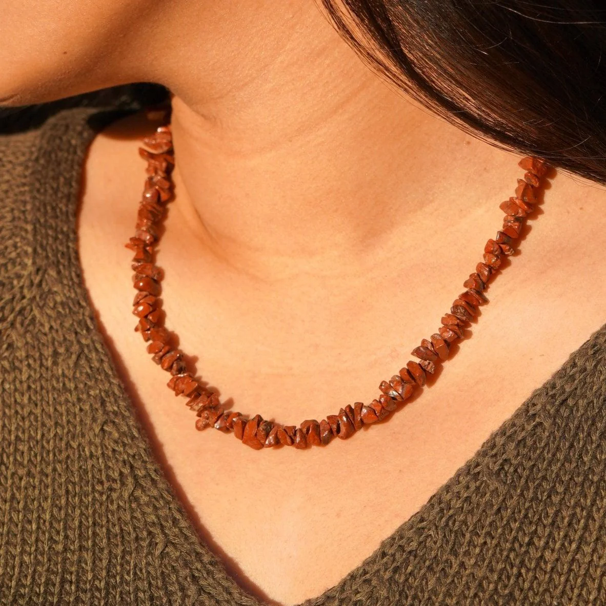 Red Jasper Chips crystal necklace - Image 3