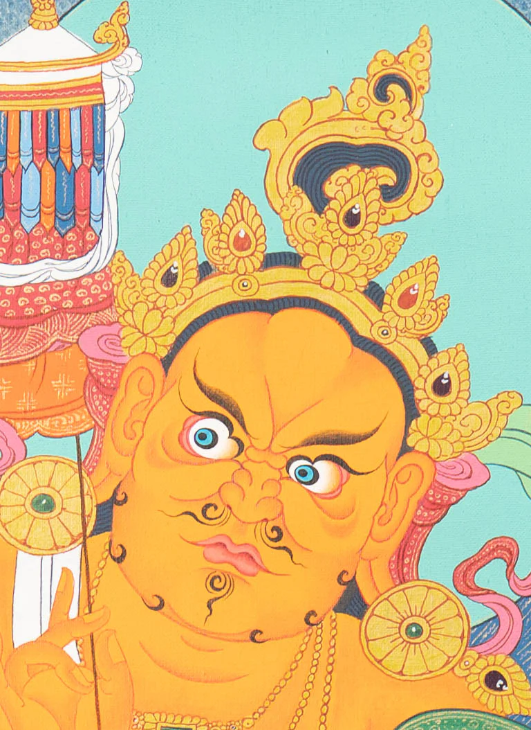 Hand Painted Zambala Thangka Painting - Image 3