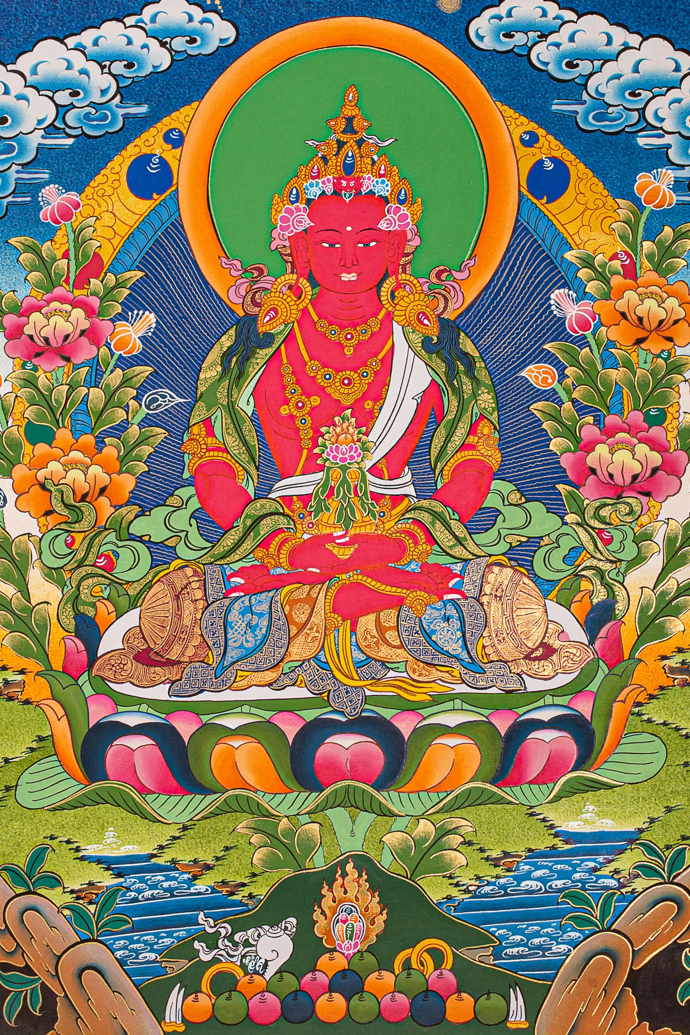 Tibetan hanging Amitayus art - Image 3