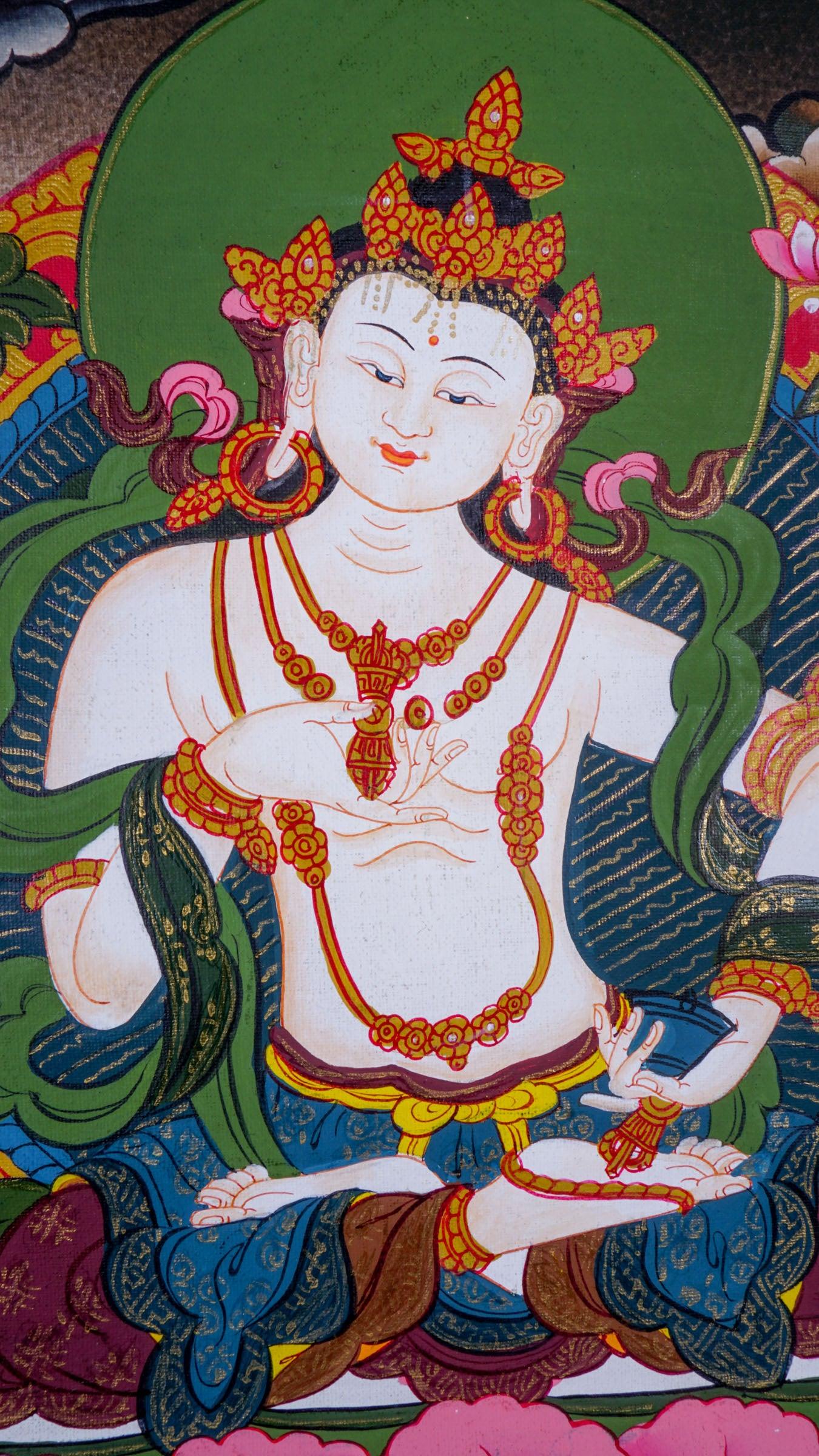 Vajrasattva Tibetan Thangka Painting - Image 3
