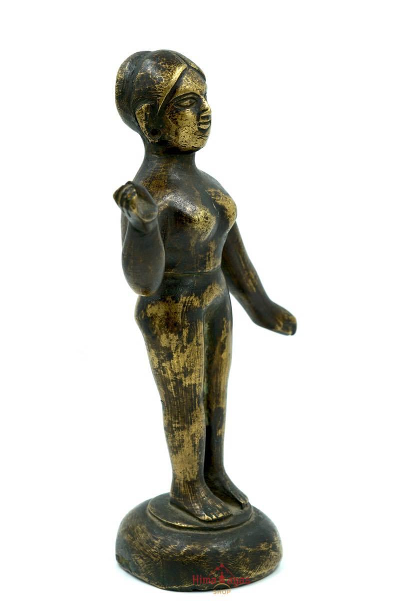 Vintage Bronze Statue of Standing Woman - Image 3