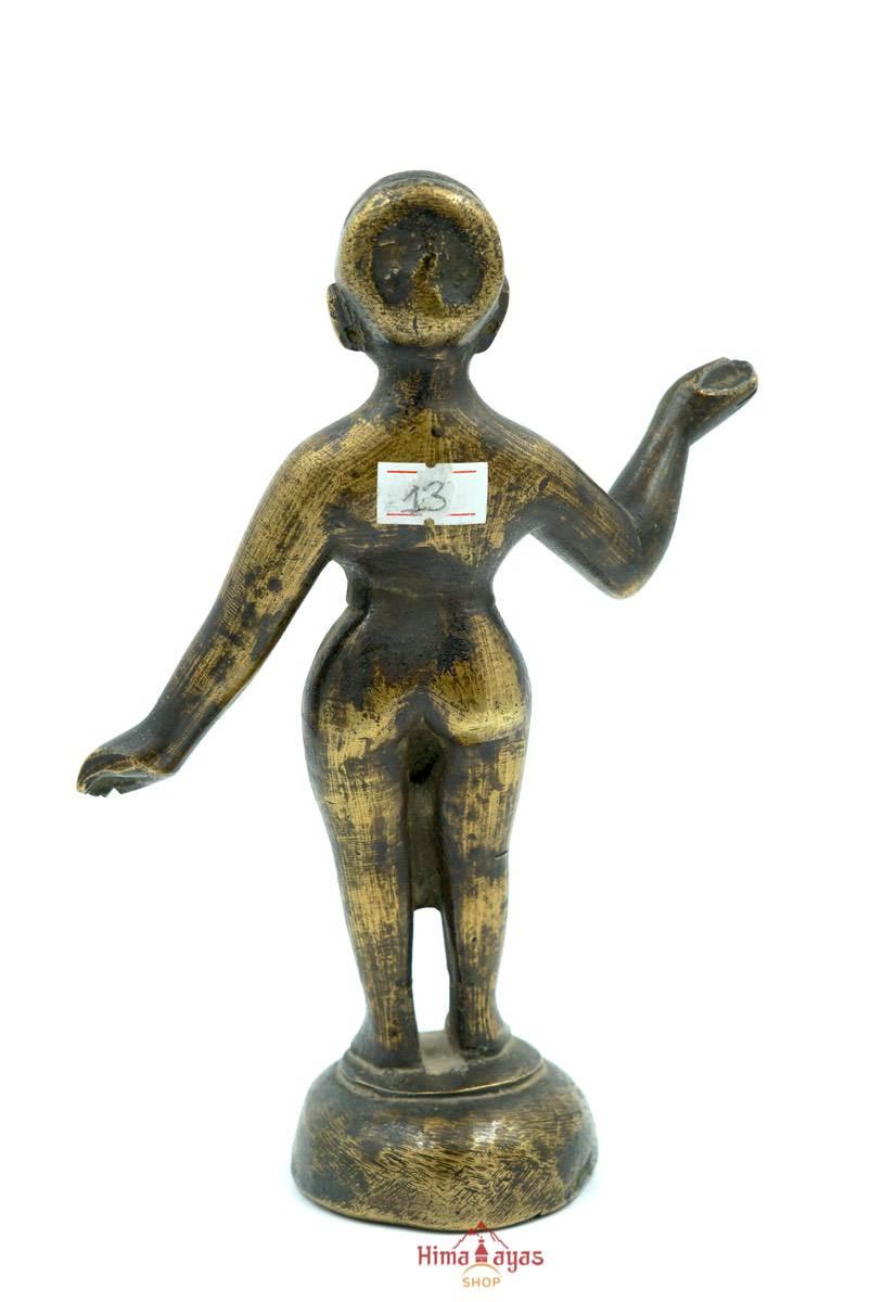 Vintage Bronze Statue of Standing Woman - Image 4