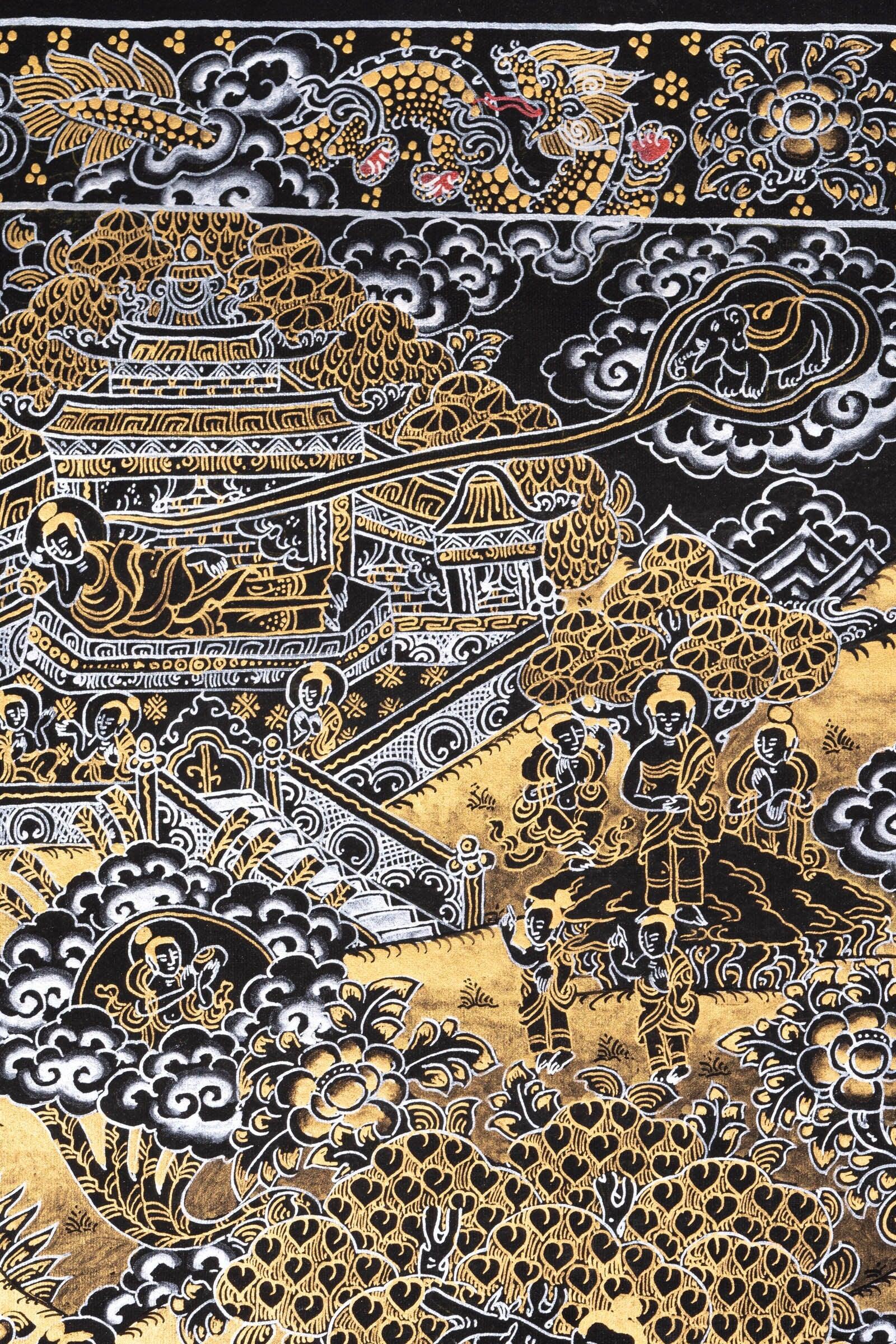 Wall hanging Buddha Enlightenment Thangka - Image 4