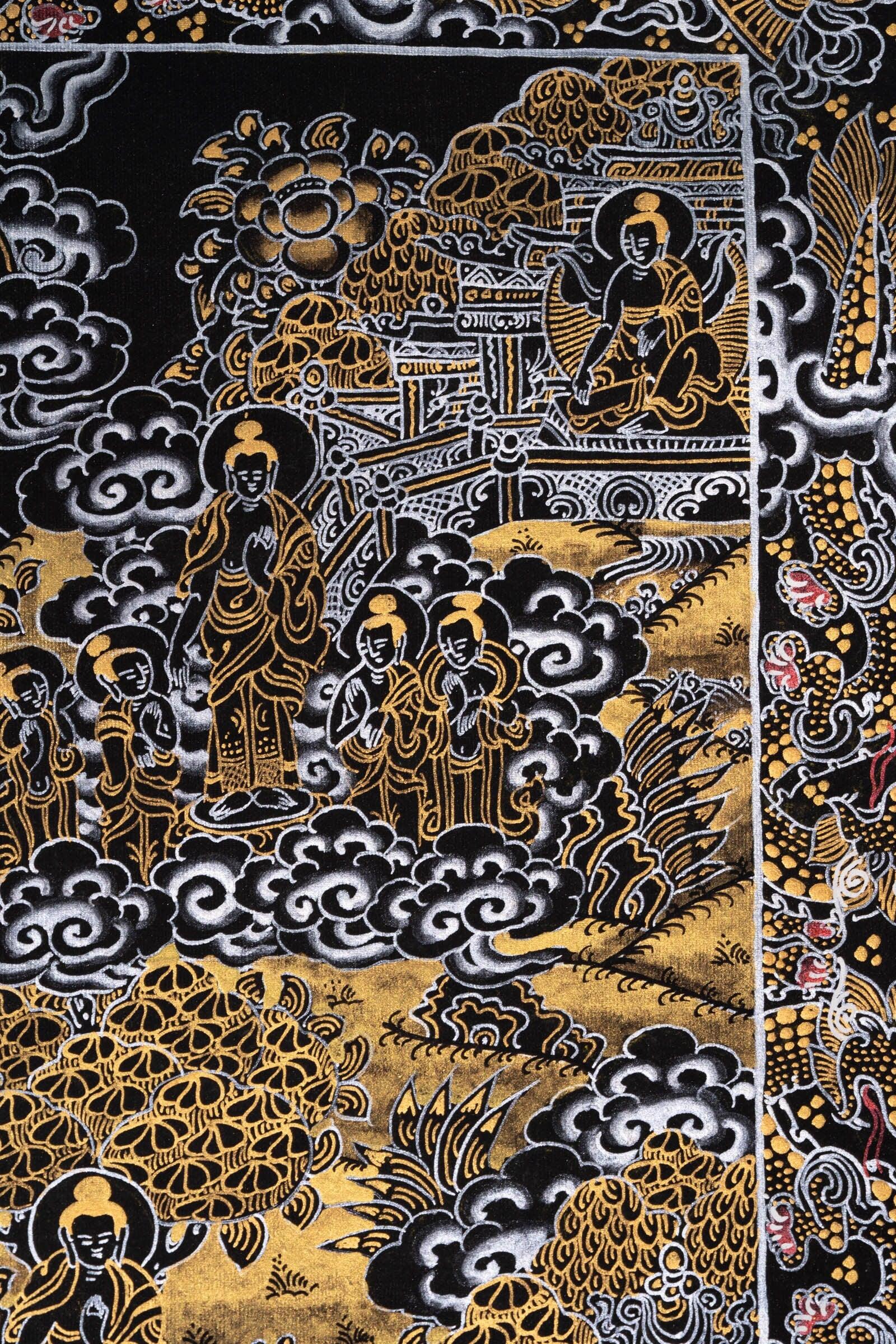 Wall hanging Buddha Enlightenment Thangka - Image 5