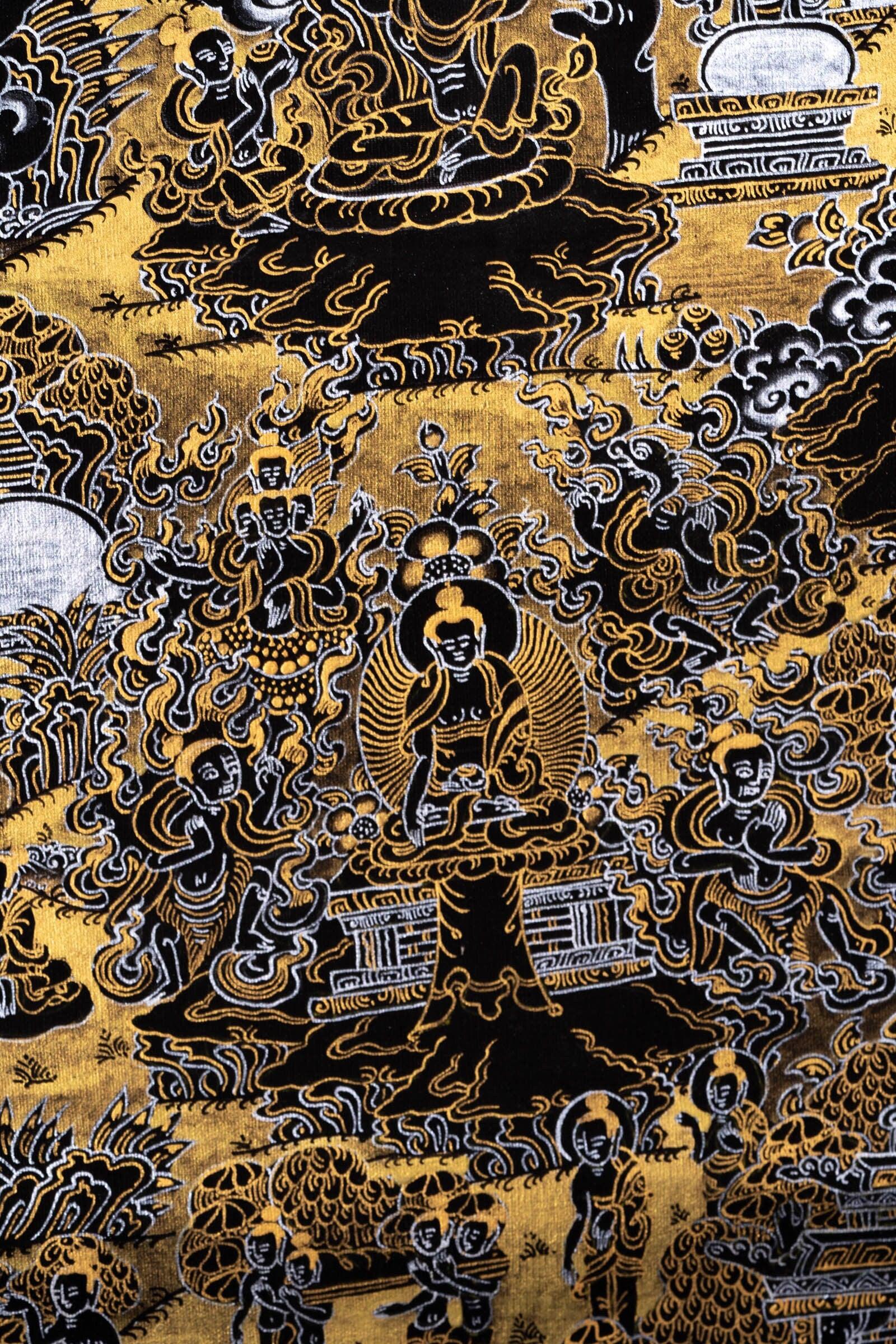 Wall hanging Buddha Enlightenment Thangka - Image 7