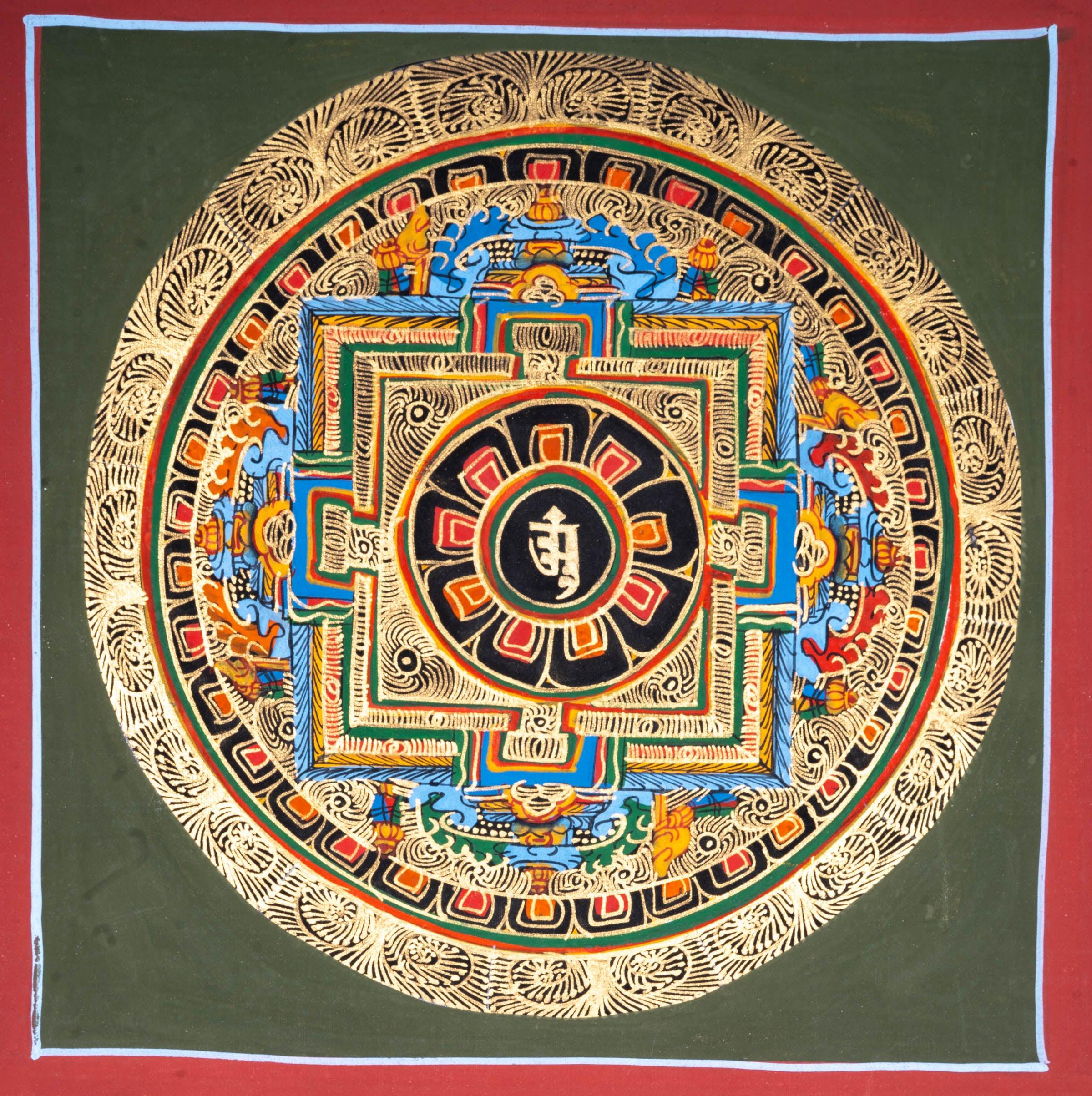 Wall Hanging Thangka Painting | Om Mandala - Image 4