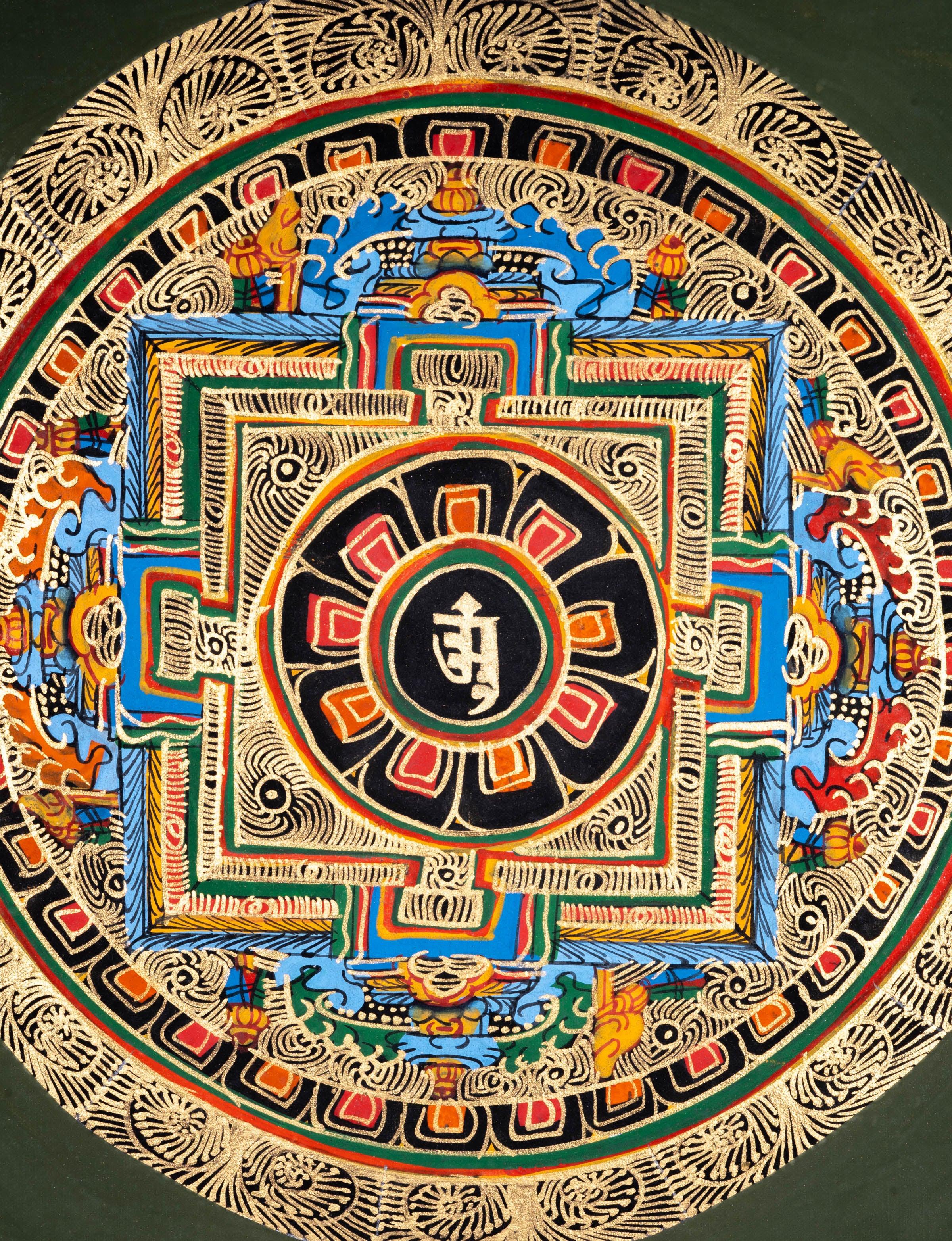 Wall Hanging Thangka Painting | Om Mandala - Image 5