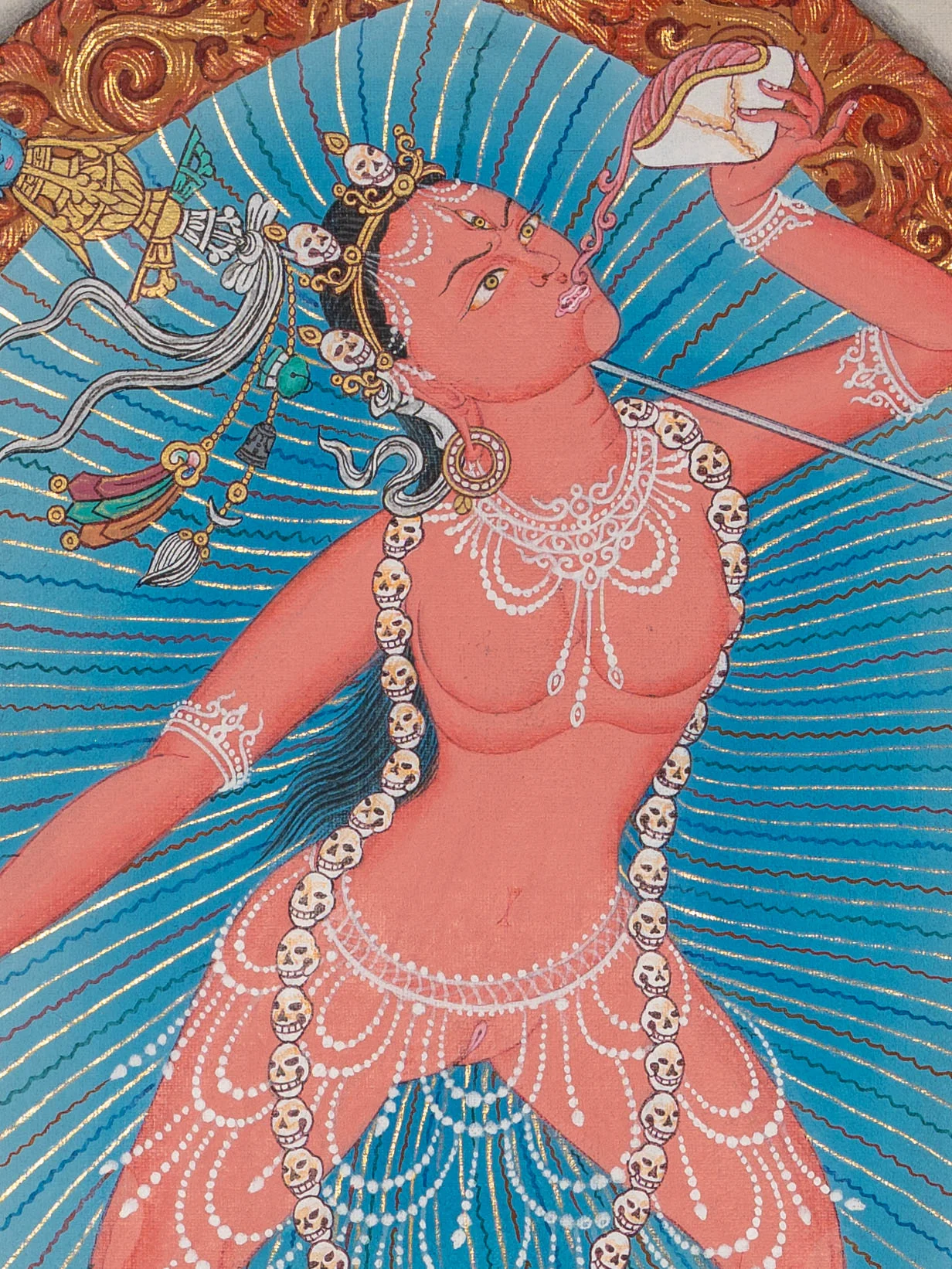 Wrathful Deity in Buddhism- Vajrayogini Thangka - Image 3