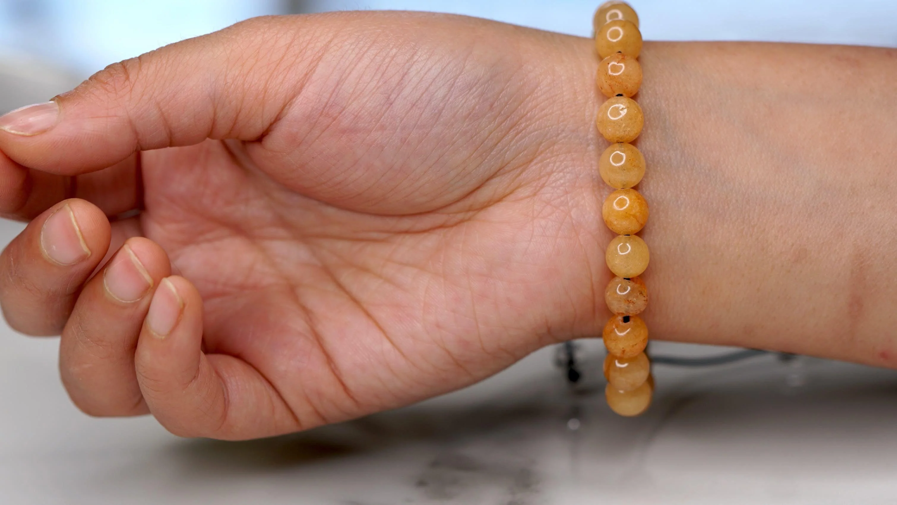 Yellow Quartz Bracelet | Natural Stone Beads - Image 6